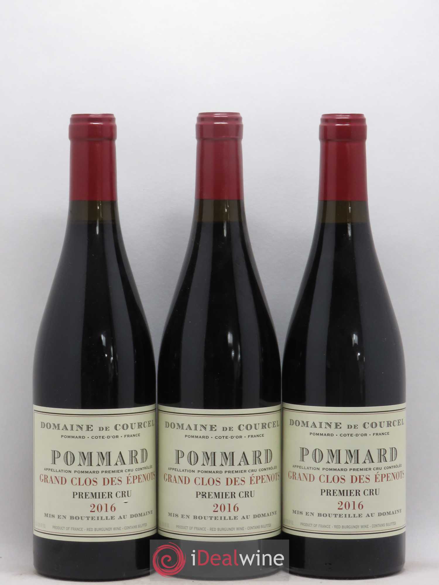 Pommard 1er Cru Grand Clos des Epenots de Courcel (Domaine) 2016 - Lot de 3 bouteilles - 0