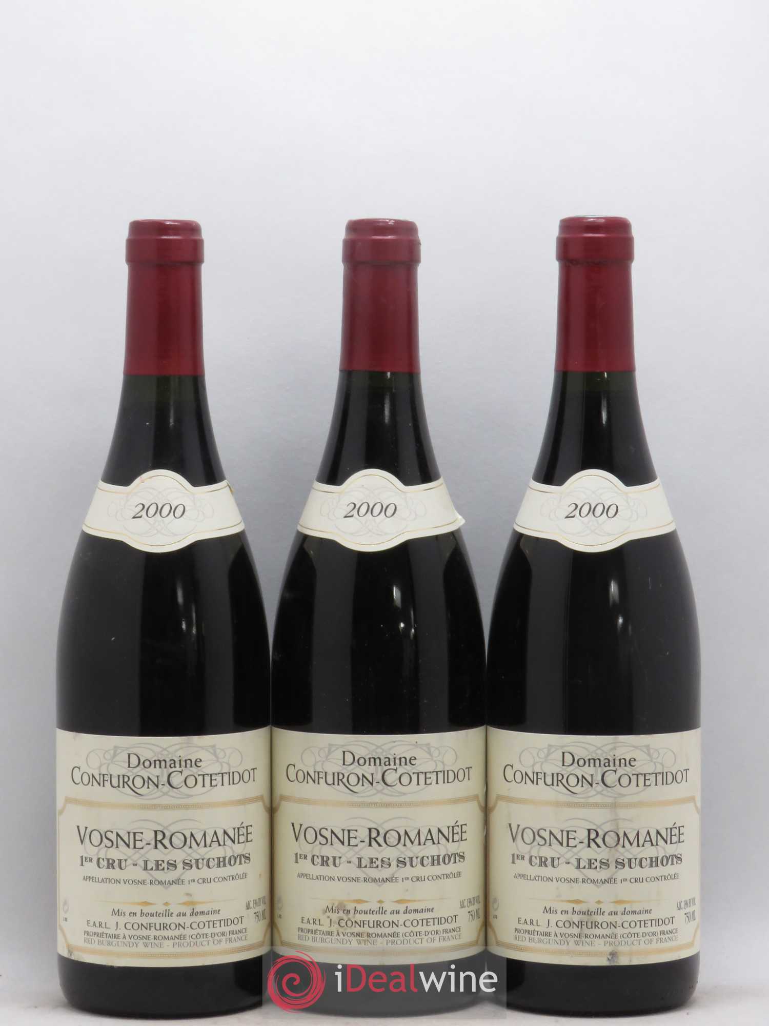 Vosne-Romanée 1er Cru Les Suchots Confuron-Cotetidot 2000 - Lot de 3 bouteilles - 0