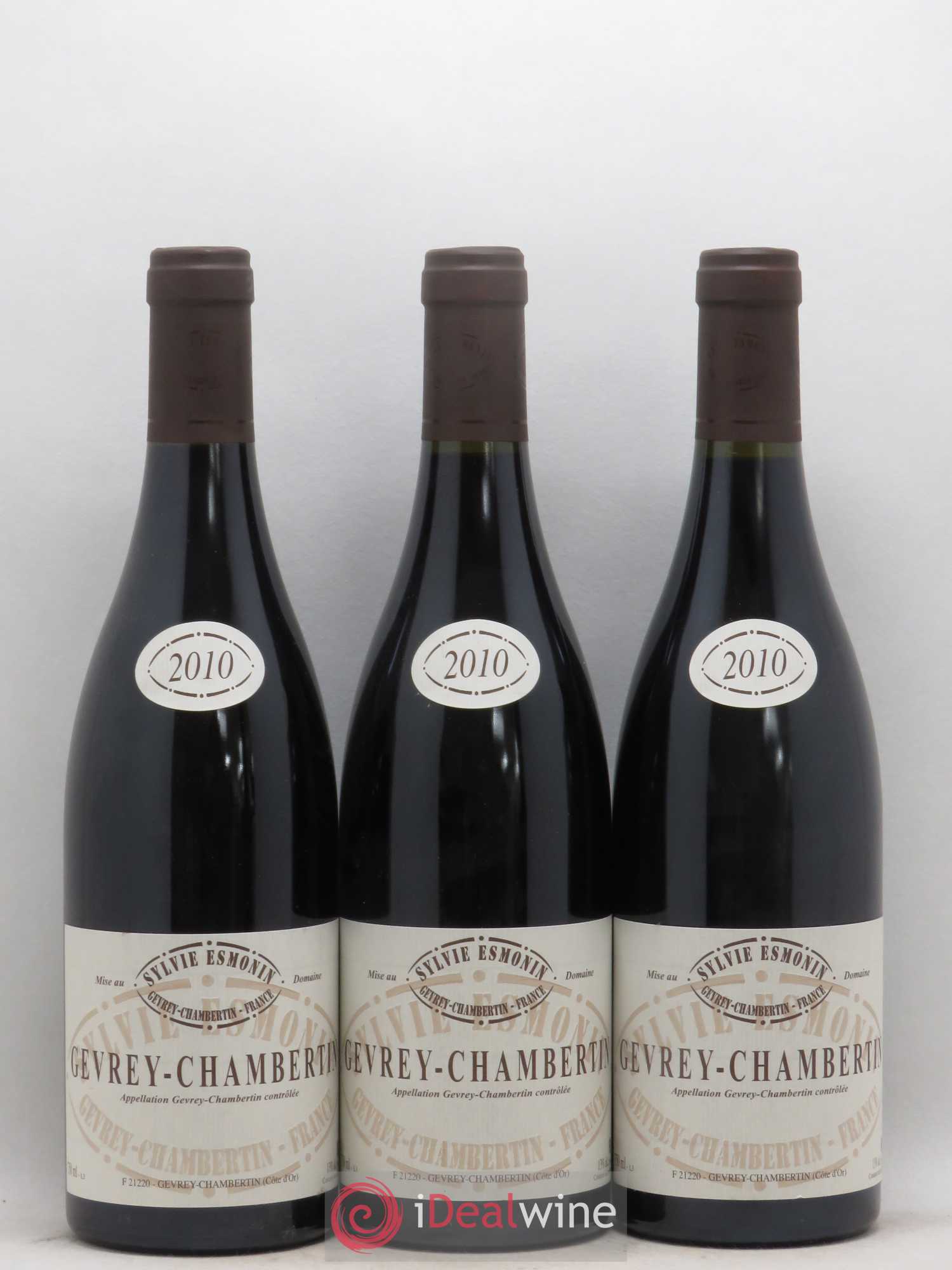 Gevrey-Chambertin Sylvie Esmonin 2010 - Lot de 3 bouteilles - 0