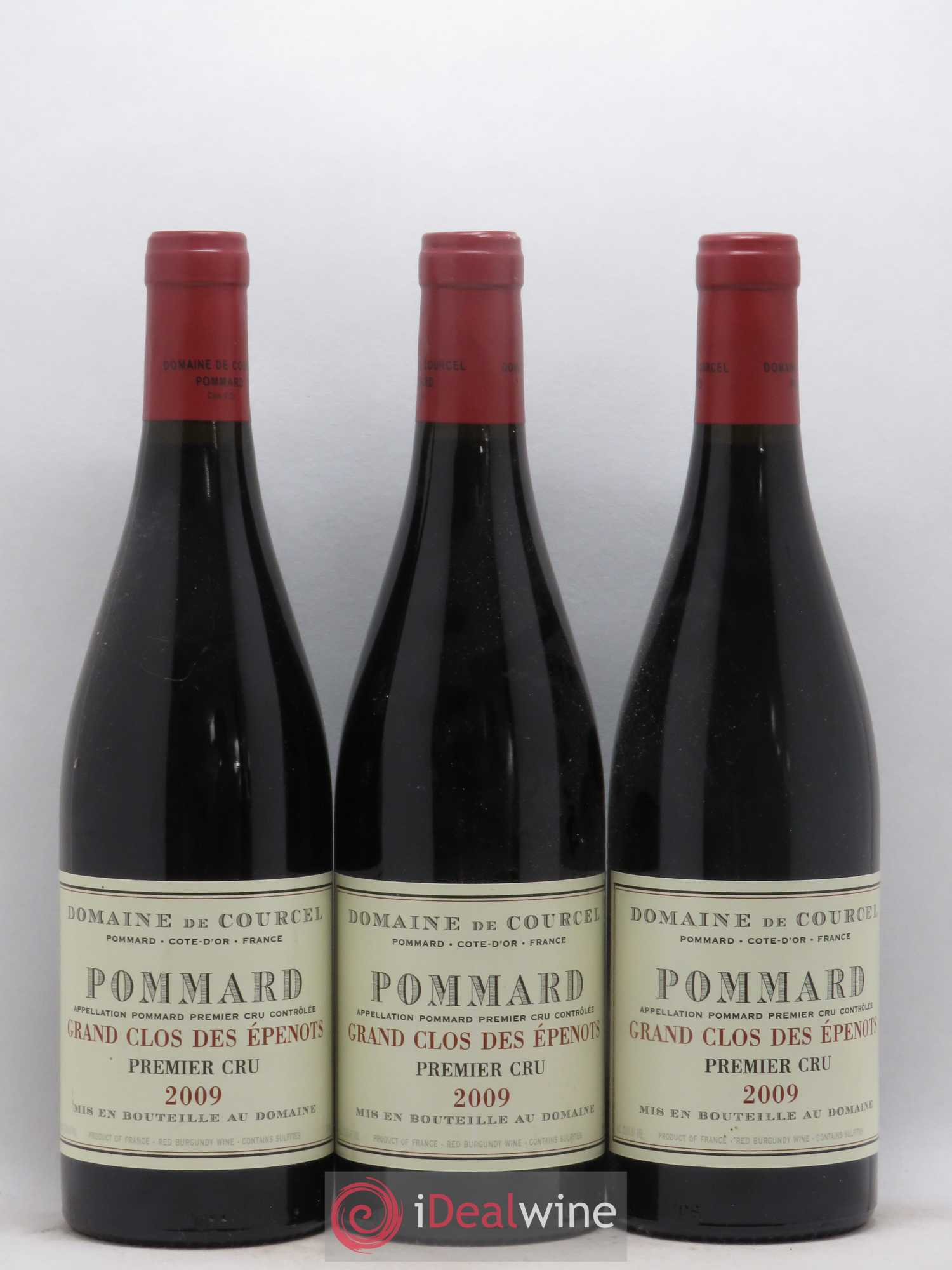 Pommard 1er Cru Grand Clos des Epenots de Courcel (Domaine) 2009 - Lotto di 3 bottiglie - 0