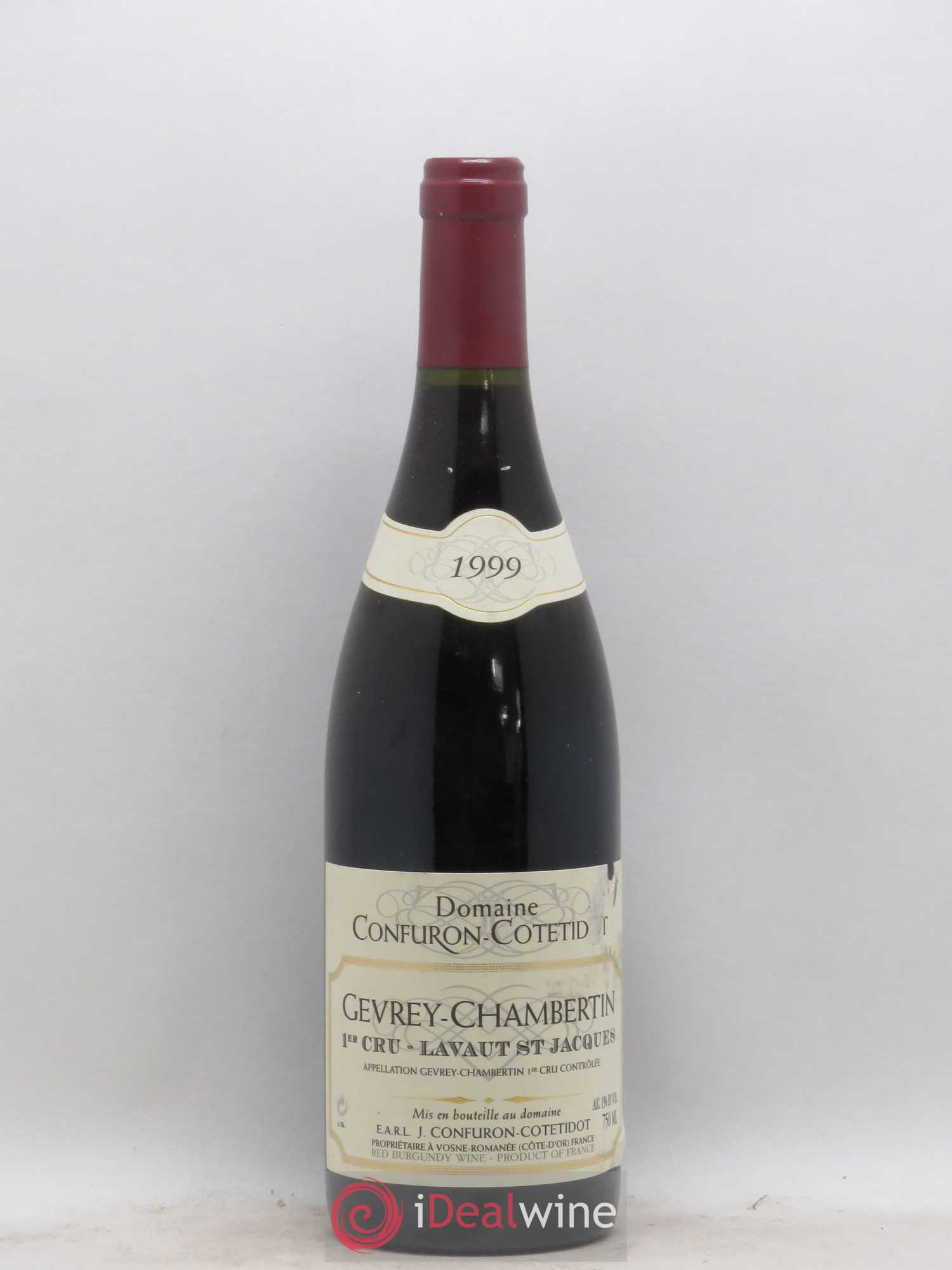 Gevrey-Chambertin 1er Cru Lavaut Saint-Jacques Confuron-Cotetidot 1999 - Lot de 1 bouteille - 0
