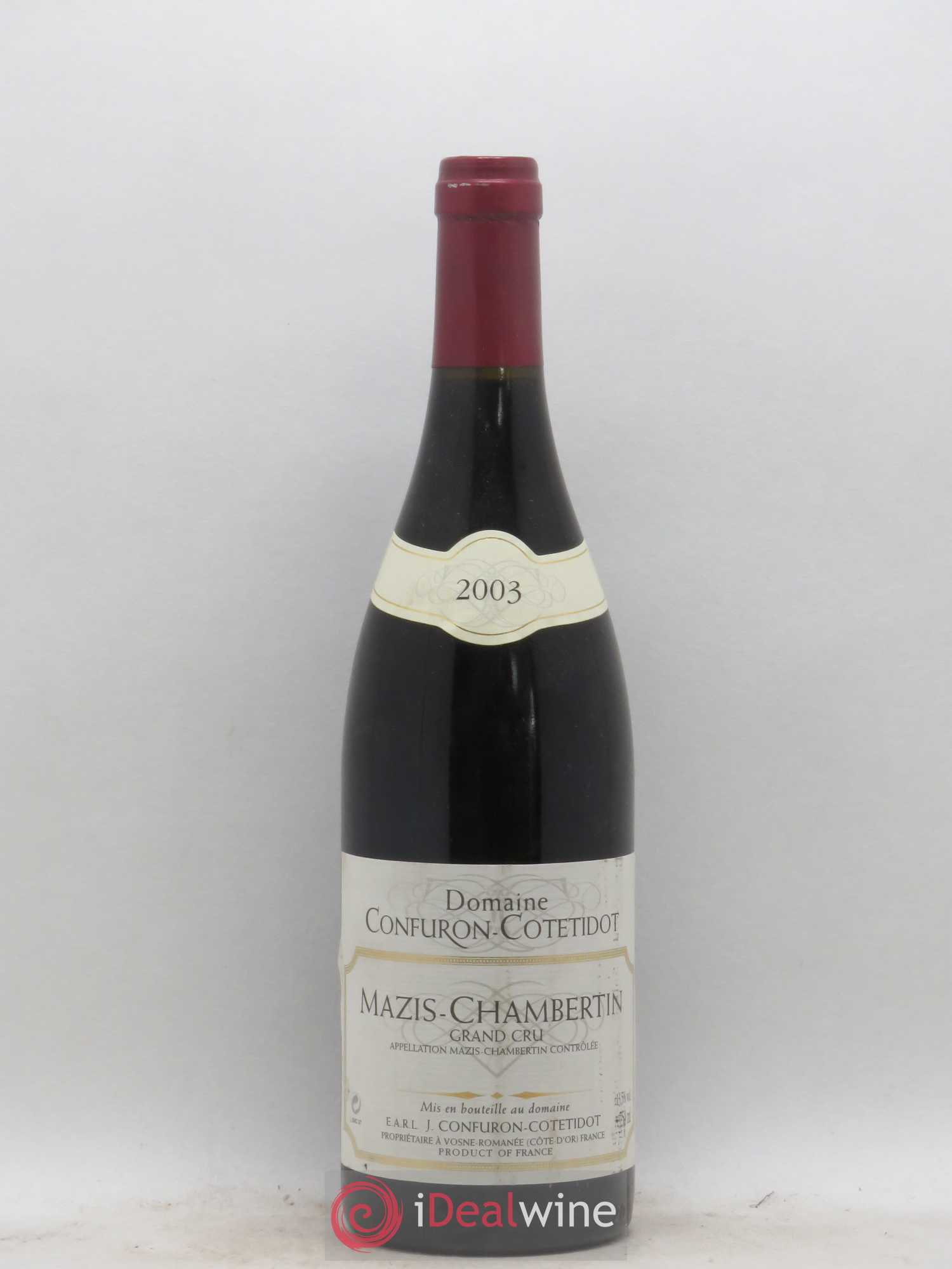 Mazis-Chambertin Grand Cru Confuron-Cotetidot 2003 - Lot de 1 bouteille - 0