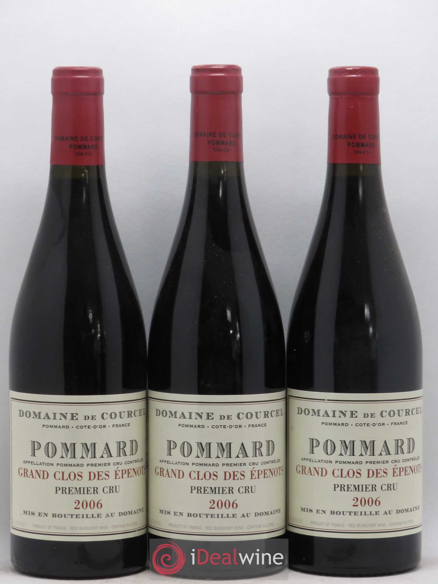 Pommard 1er Cru Grand Clos des Epenots de Courcel (Domaine) 2006 - Lot de 3 bouteilles - 0