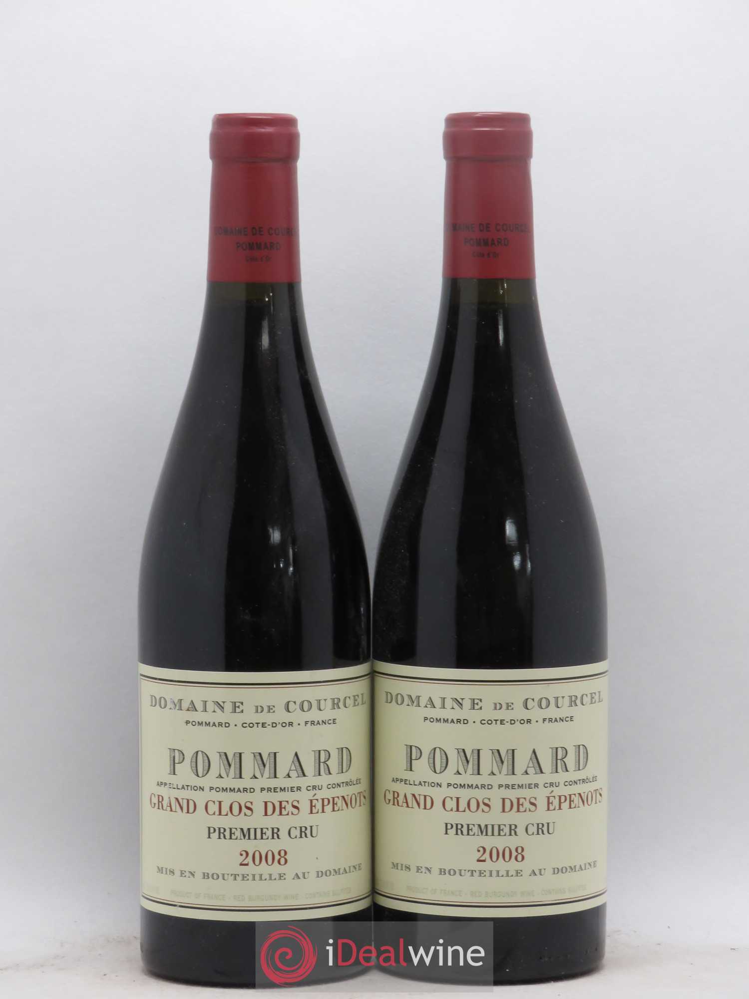 Pommard 1er Cru Grand Clos des Epenots de Courcel (Domaine) 2008 - Lot de 2 bouteilles - 0