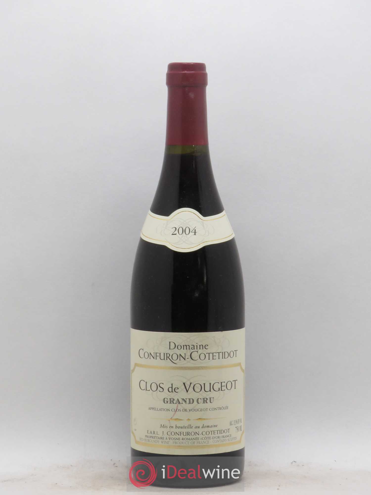 Clos de Vougeot Grand Cru Confuron-Cotetidot 2004 - Lot de 1 bouteille - 0