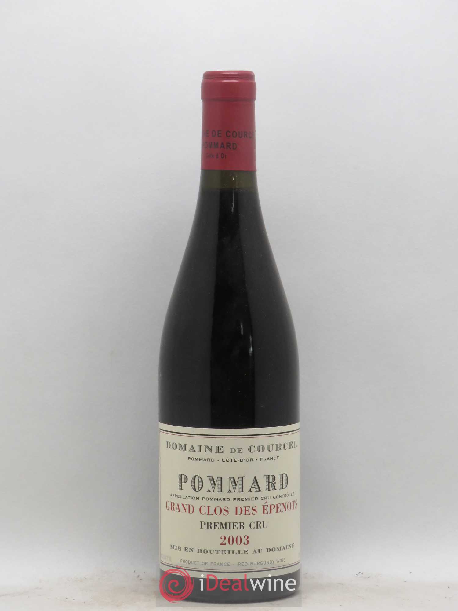 Pommard 1er Cru Grand Clos des Epenots de Courcel (Domaine) 2003 - Lot de 1 bouteille - 0