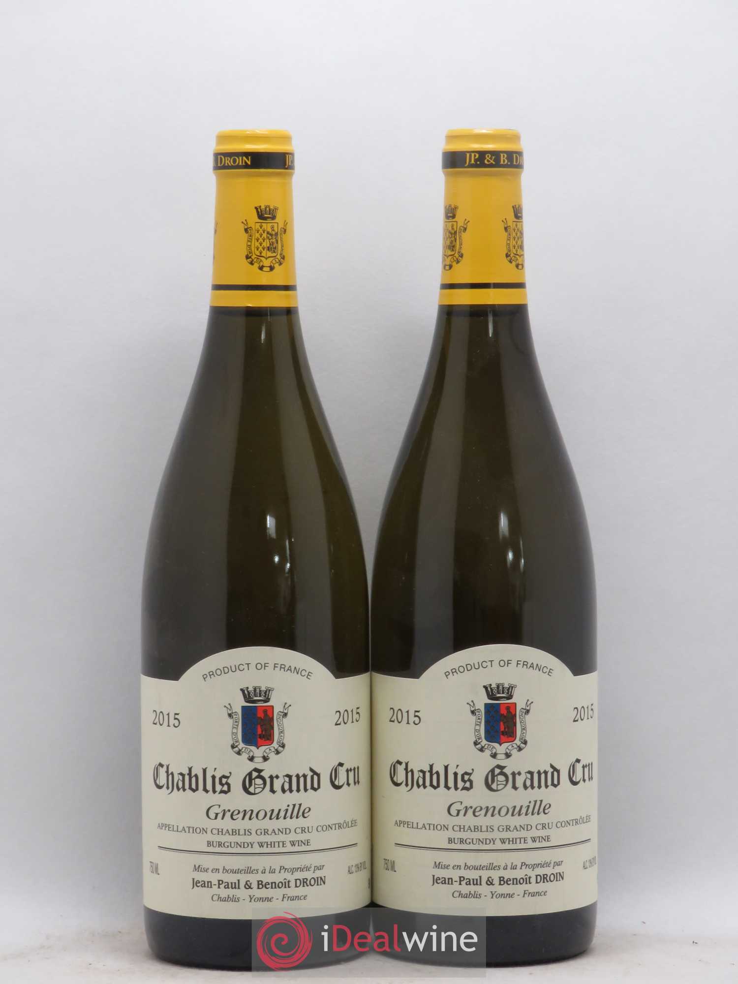 Chablis Grand Cru Grenouilles Jean-Paul & Benoît Droin (Domaine) 2015 - Lot de 2 bouteilles - 0