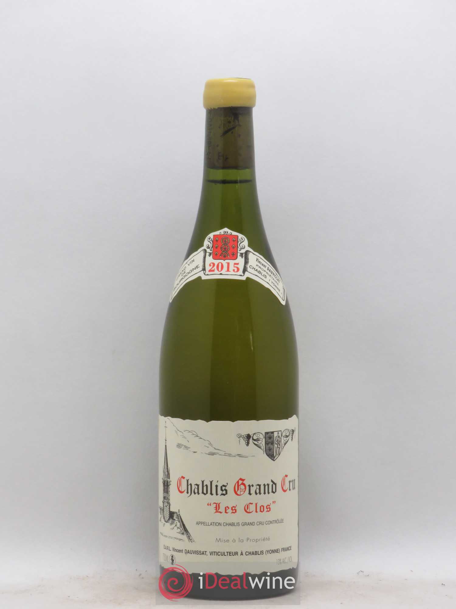Chablis Grand Cru Les Clos Vincent Dauvissat (Domaine) 2015 - Lot de 1 bouteille - 0