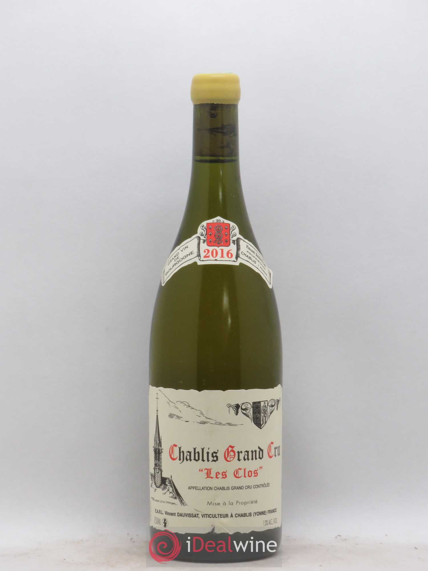 Chablis Grand Cru Les Clos Vincent Dauvissat (Domaine) 2016 - Lot de 1 bouteille - 0