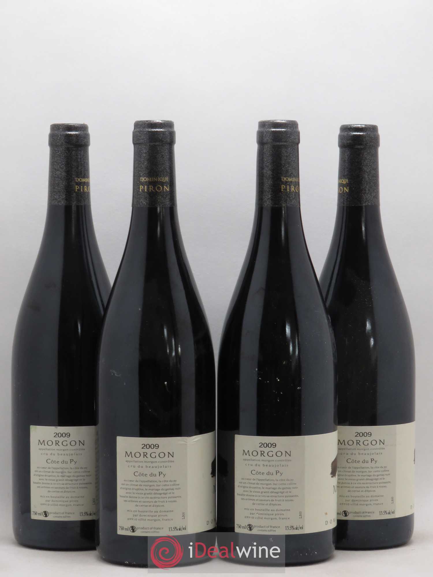 Morgon Côte du Py Dominique Piron (Domaine) 2009 - Lot de 4 bouteilles - 1