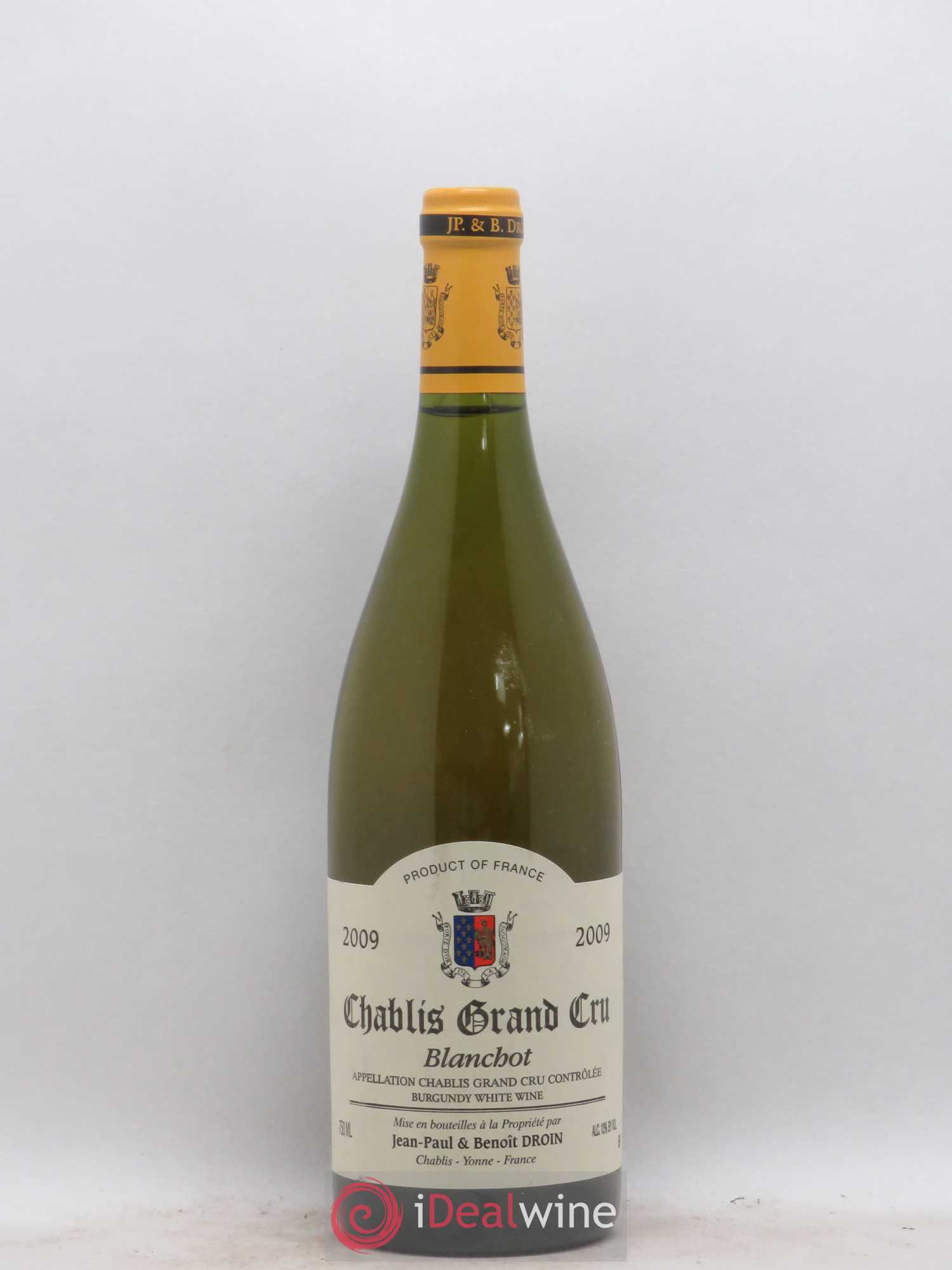 Chablis Grand Cru Blanchot Jean-Paul & Benoît Droin (Domaine) 2009 - Lot de 1 bouteille - 0