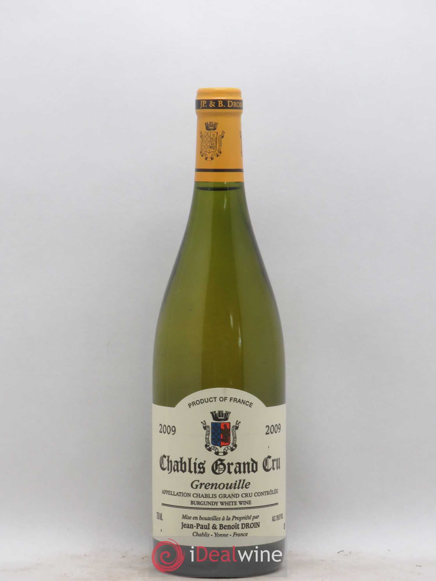 Chablis Grand Cru Grenouilles Jean-Paul & Benoît Droin (Domaine) 2009 - Lot de 1 bouteille - 0