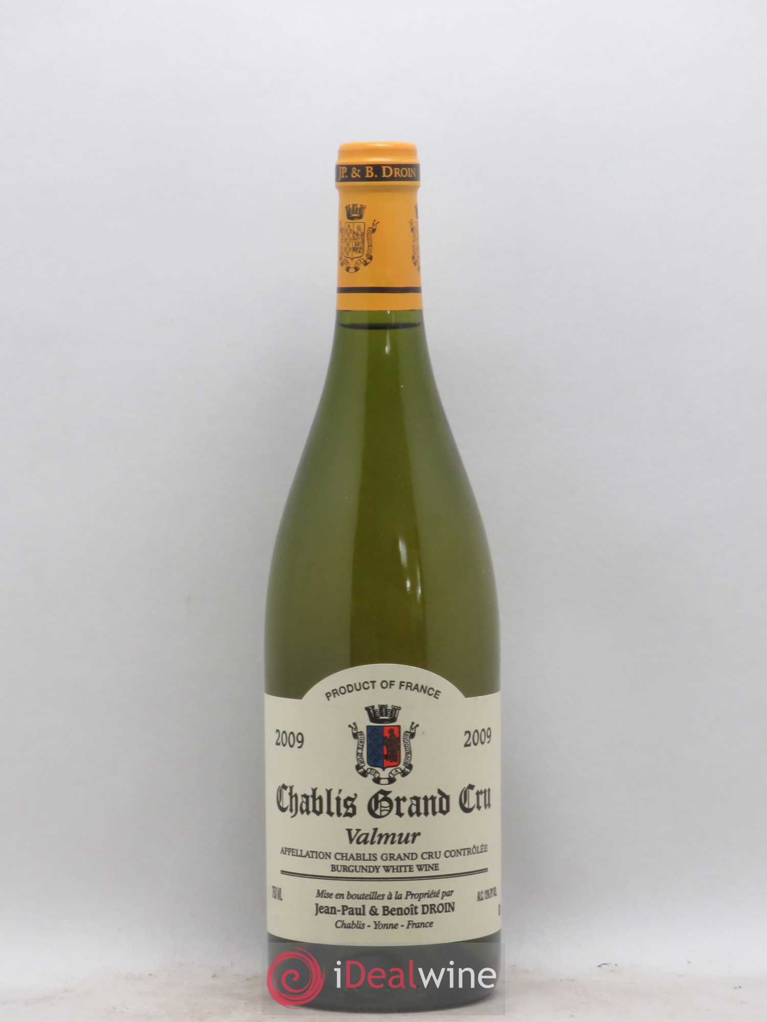 Chablis Grand Cru Valmur Jean-Paul & Benoît Droin (Domaine) 2009 - Lot de 1 bouteille - 0