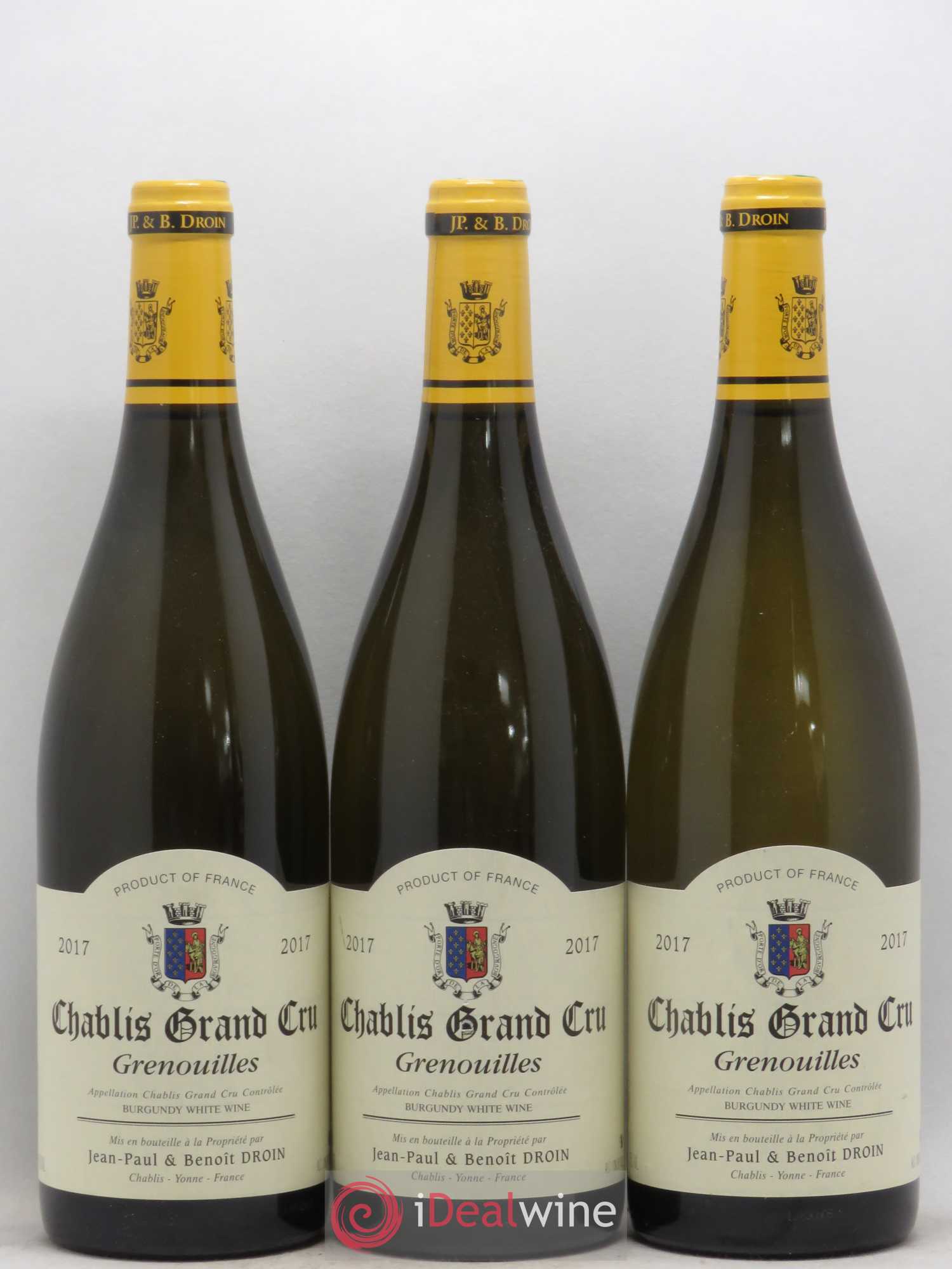 Chablis Grand Cru Grenouilles Jean-Paul & Benoît Droin (Domaine) 2017 - Lot de 3 bouteilles - 0