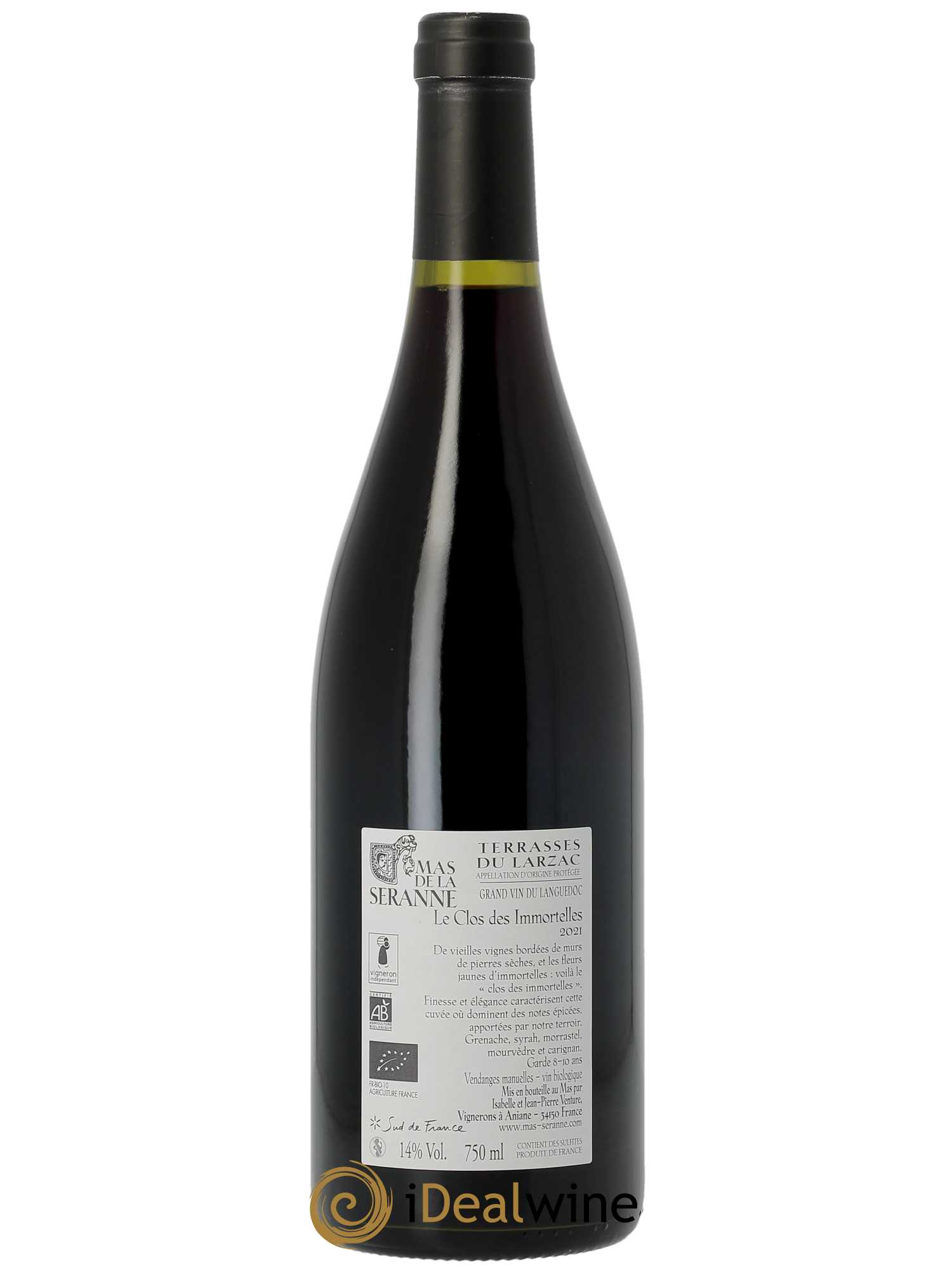 Terrasses du Larzac Le Clos des Immortelles Mas de la Seranne  2021 - Lot of 1 bottle - 1