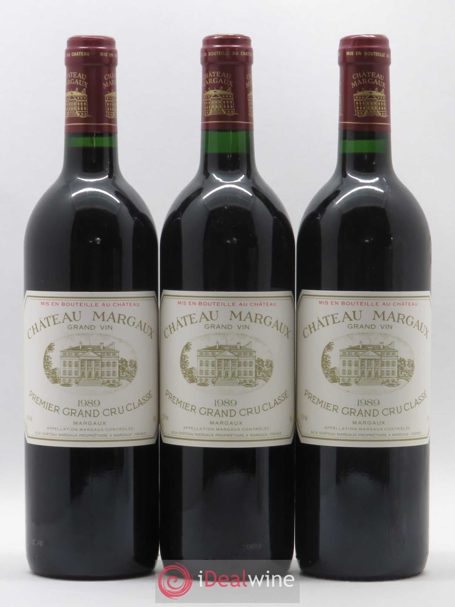 Château Margaux 1er Grand Cru Classé 1989 - Lot de 3 bouteilles - 0