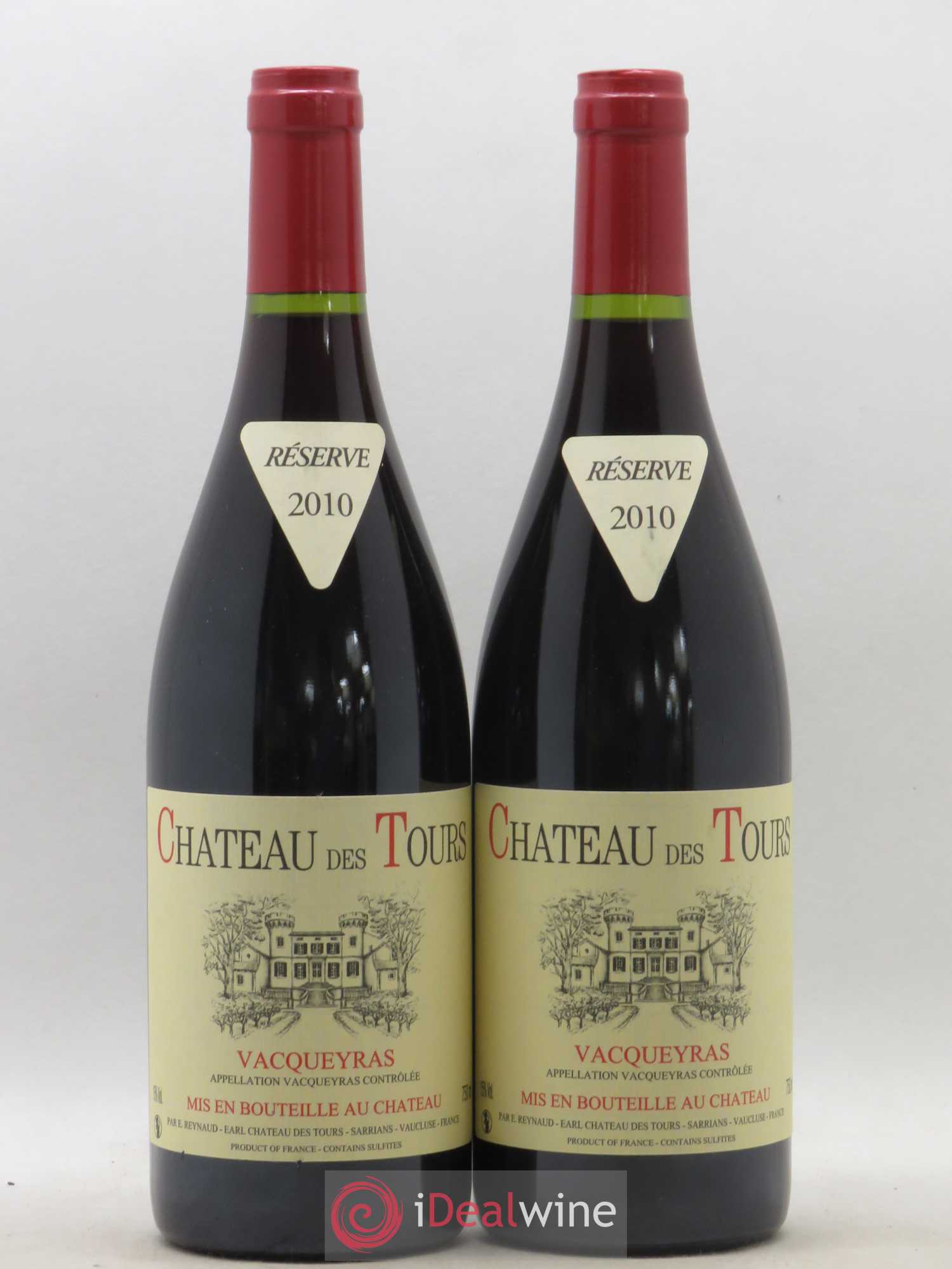 Vacqueyras Château des Tours Emmanuel Reynaud 2010 - Lot de 2 bouteilles - 0