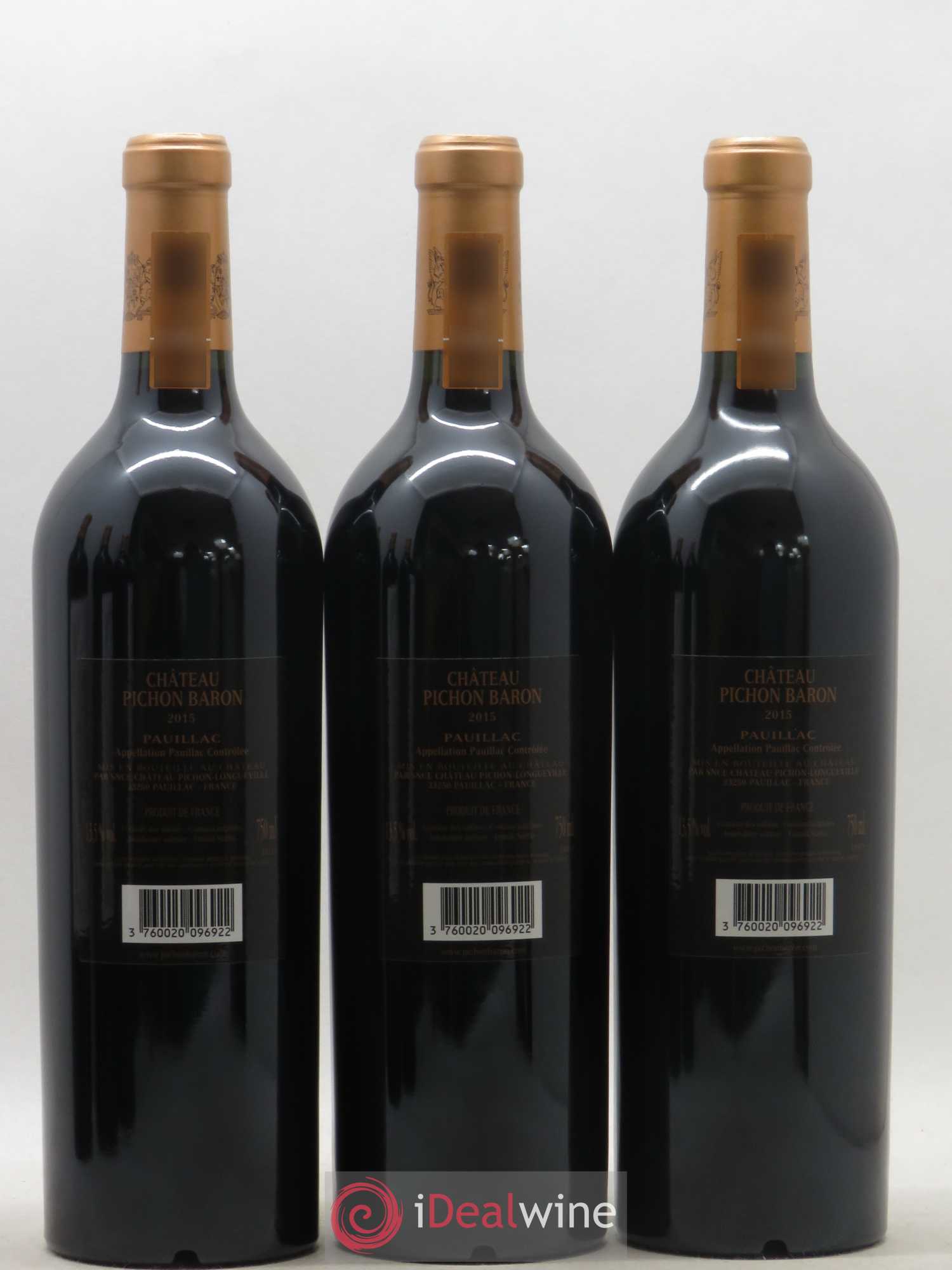 Pichon Longueville Baron 2ème Grand Cru Classé 2015 - Lotto di 6 bottiglie - 2
