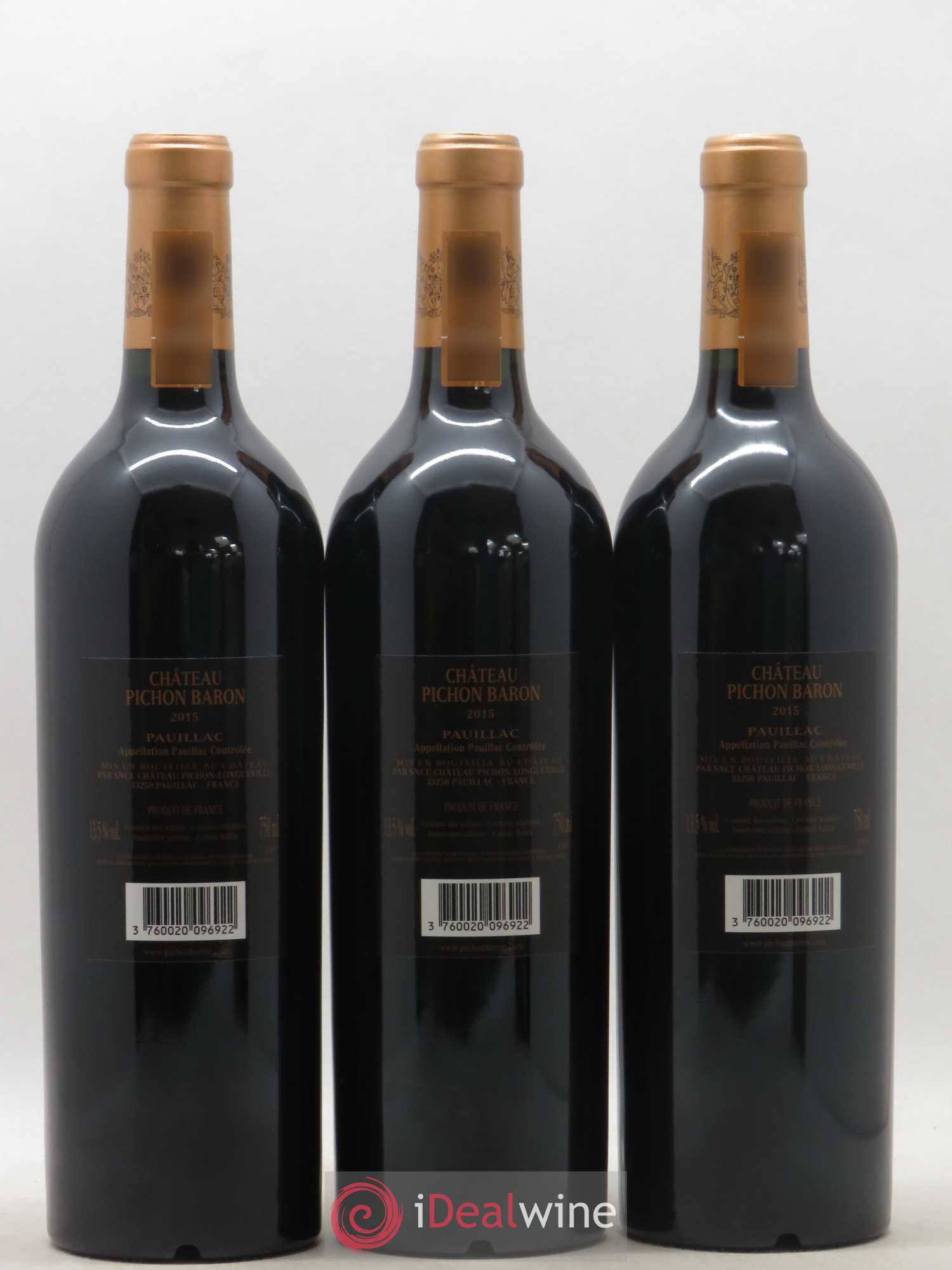 Pichon Longueville Baron 2ème Grand Cru Classé 2015 - Lotto di 6 bottiglie - 4