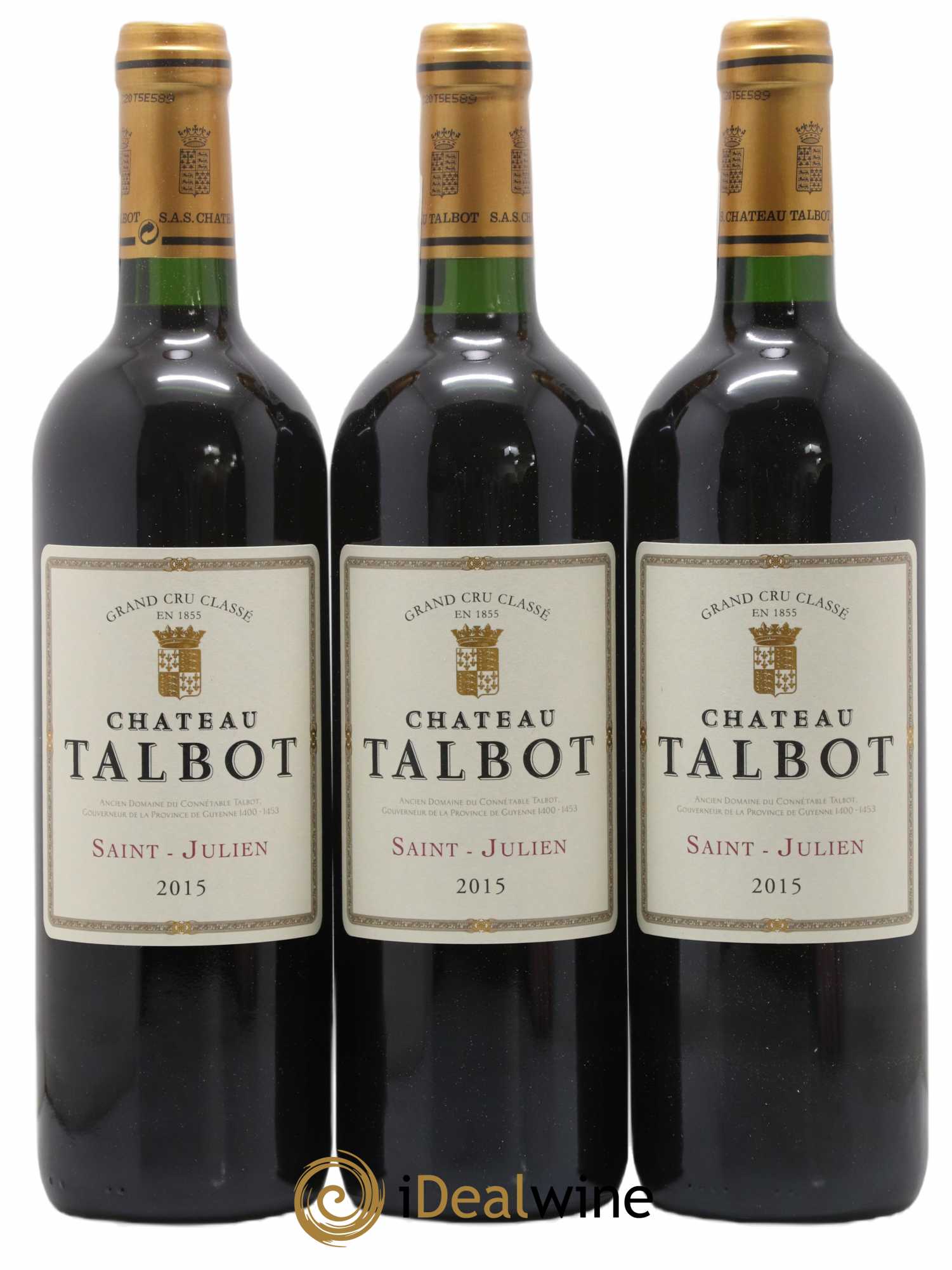 Château Talbot 4ème Grand Cru Classé 2015 - Lot of 12 bottles - 1