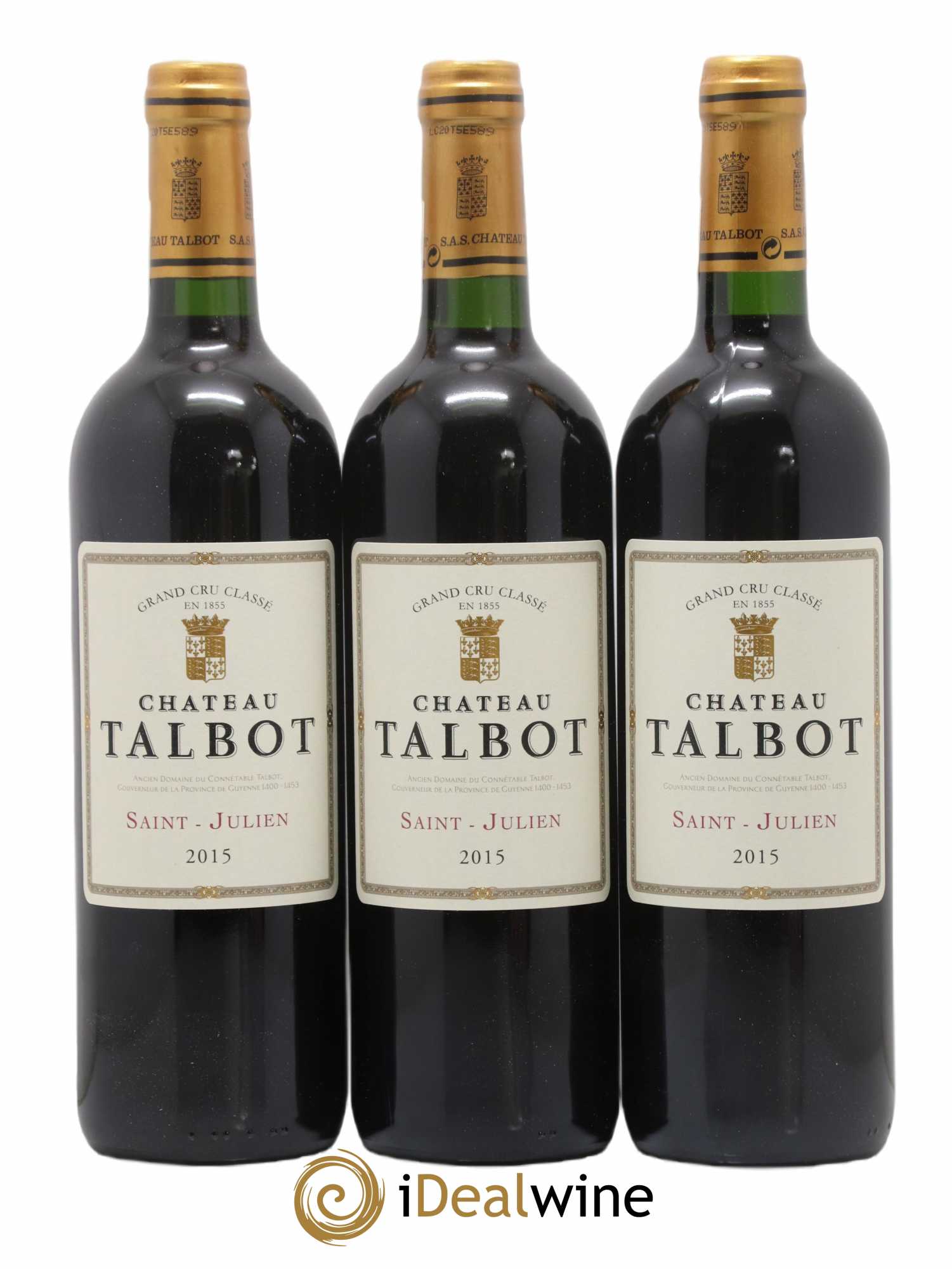 Château Talbot 4ème Grand Cru Classé 2015 - Lot of 12 bottles - 1