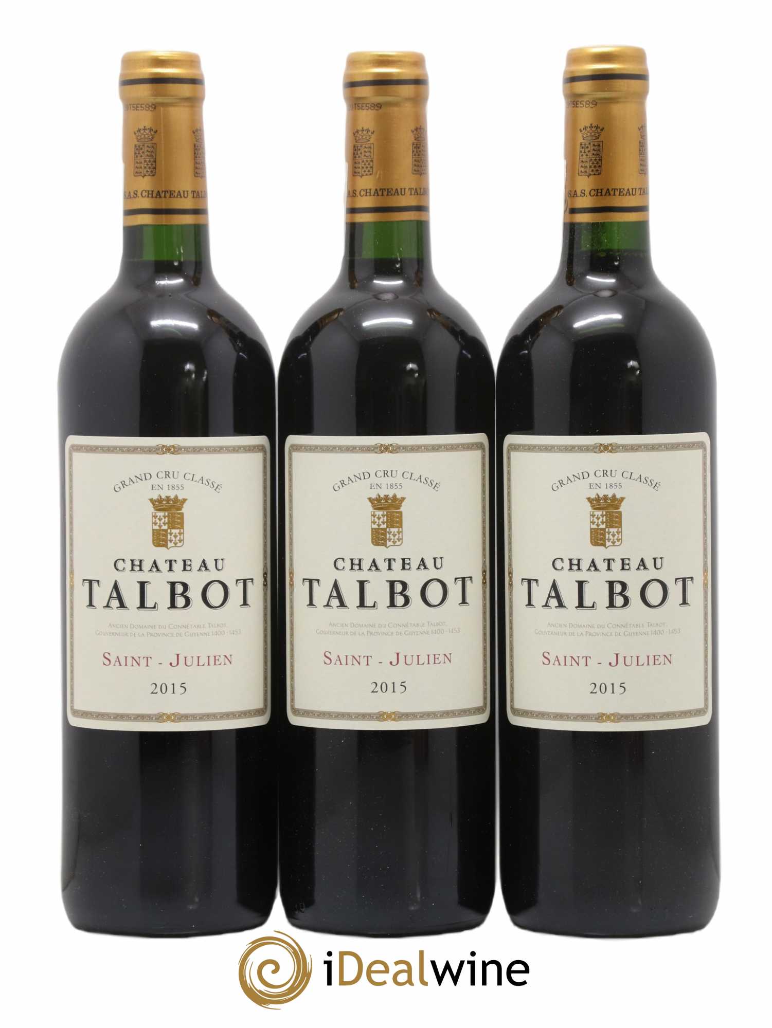 Château Talbot 4ème Grand Cru Classé 2015 - Lot of 12 bottles - 1