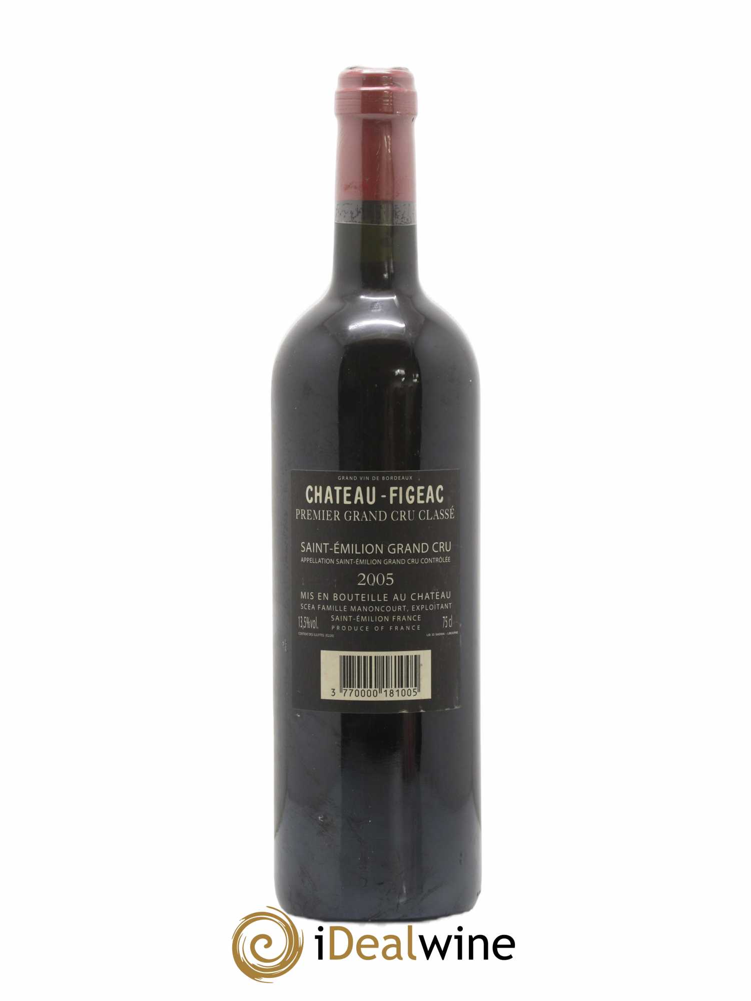 Château Figeac 1er Grand Cru Classé A 2005 - Lot de 1 bouteille - 1