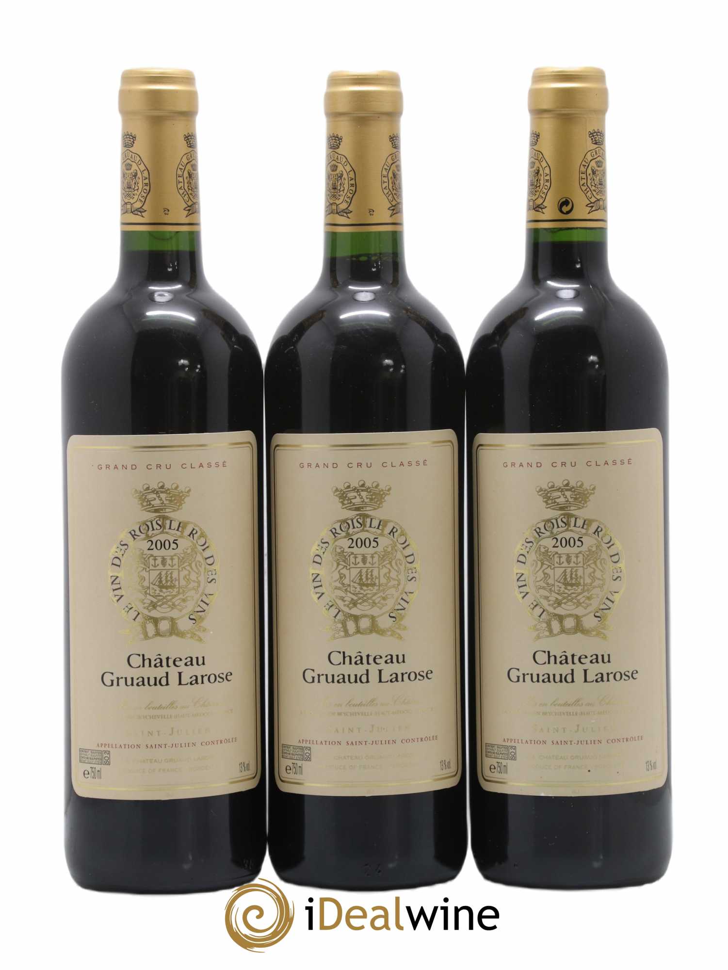 Château Gruaud Larose 2ème Grand Cru Classé 2005 - Lot of 3 bottles - 0