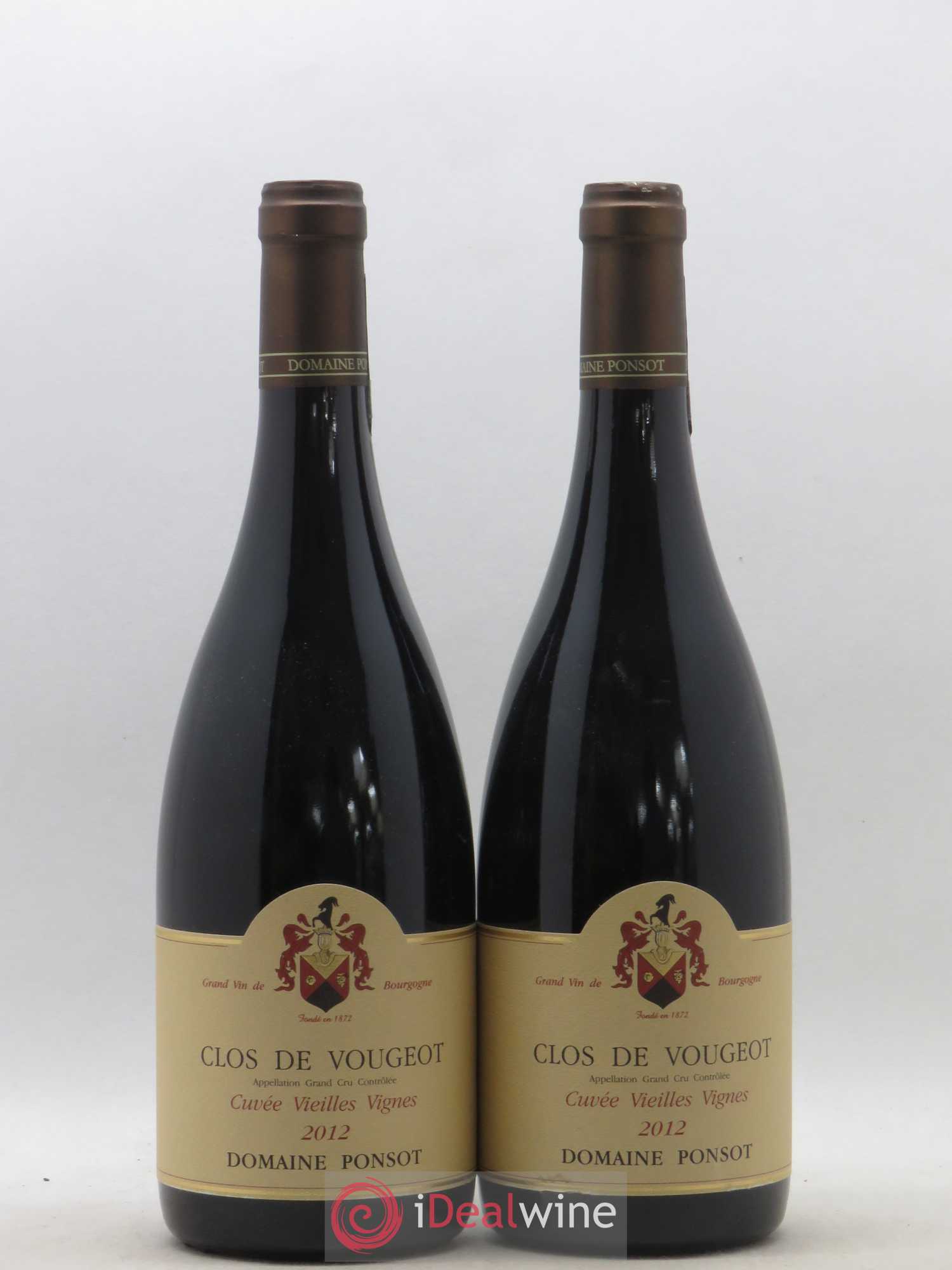 Clos de Vougeot Grand Cru Vieilles Vignes Ponsot (Domaine) 2012 - Lot de 2 bouteilles - 0