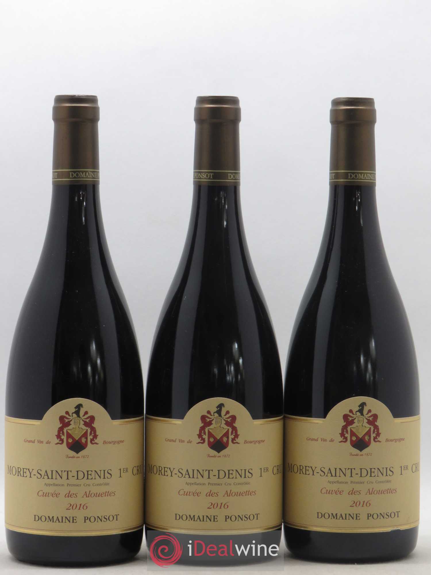 Morey-Saint-Denis 1er Cru Cuvée des Alouettes Ponsot (Domaine) 2016 - Lot de 3 bouteilles - 0