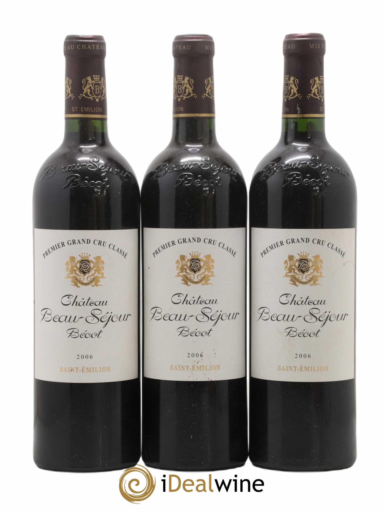 Château Beau-Séjour Bécot 1er Grand Cru Classé B 2006 - Lot de 3 bouteilles - 0