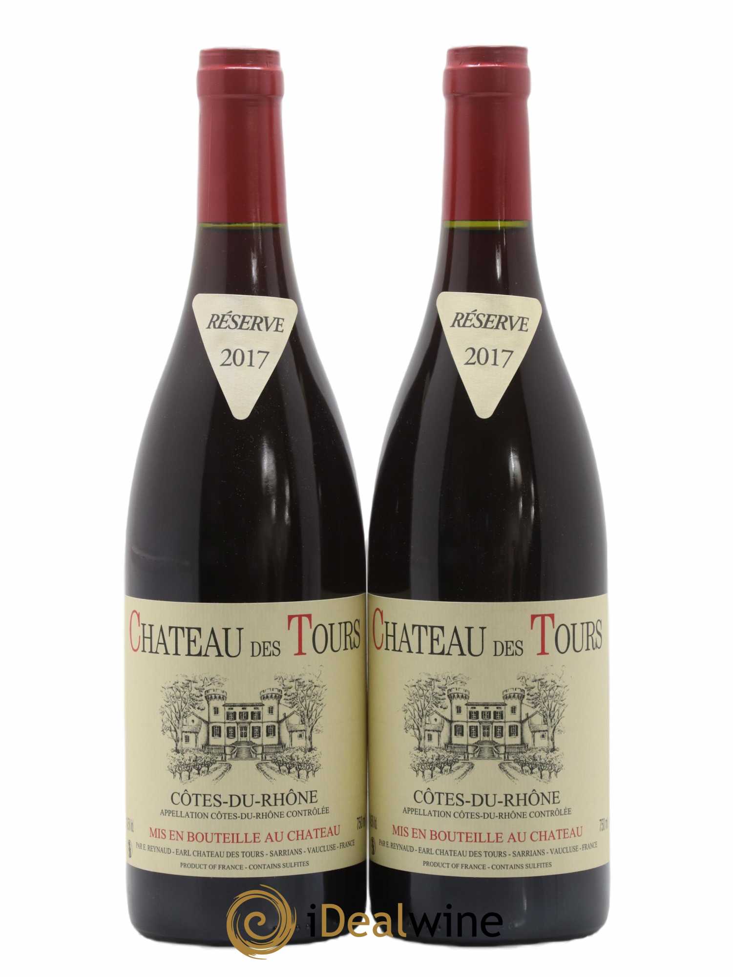 Côtes-du-Rhône Château des Tours Emmanuel Reynaud 2017 - Lot de 2 bouteilles - 0