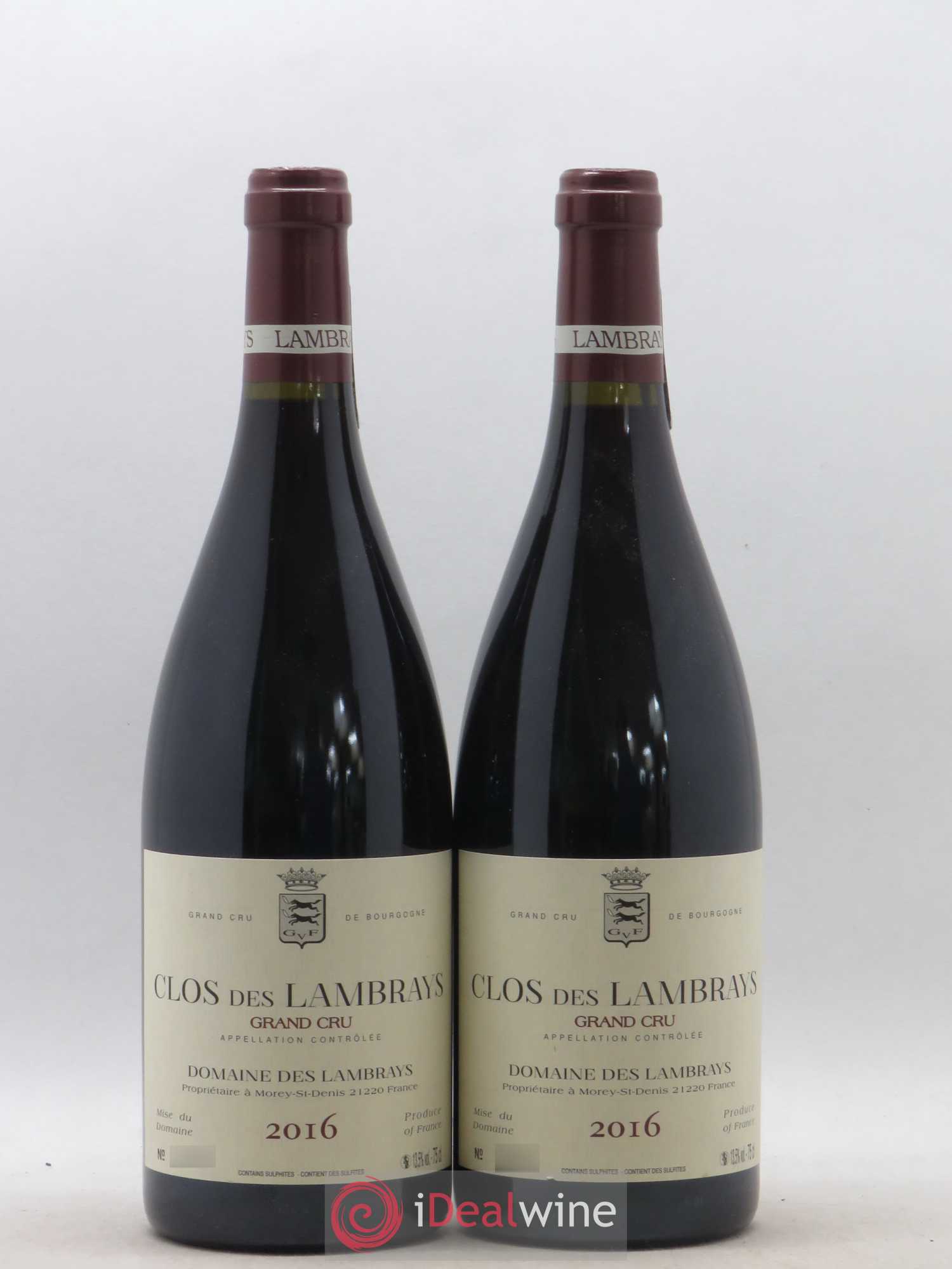 Clos des Lambrays Grand Cru Domaine des Lambrays 2016 - Lot of 2 bottles - 0