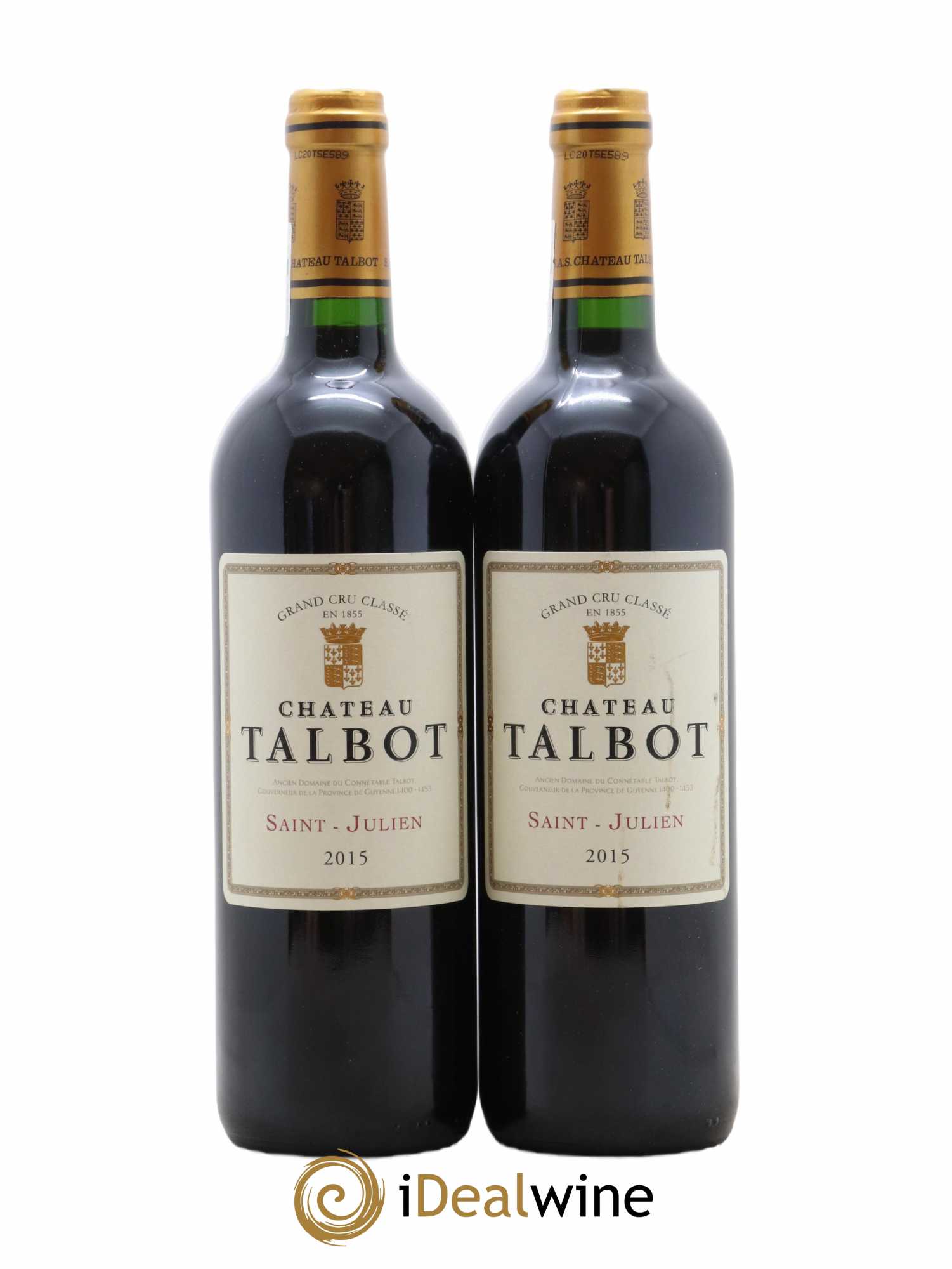 Château Talbot 4ème Grand Cru Classé 2015 - Lot of 2 bottles - 0
