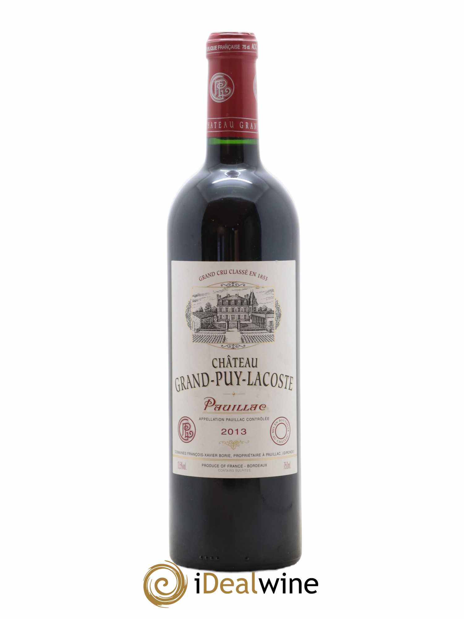 Château Grand Puy Lacoste 5ème Grand Cru Classé 2013 - Lot de 1 bouteille - 0