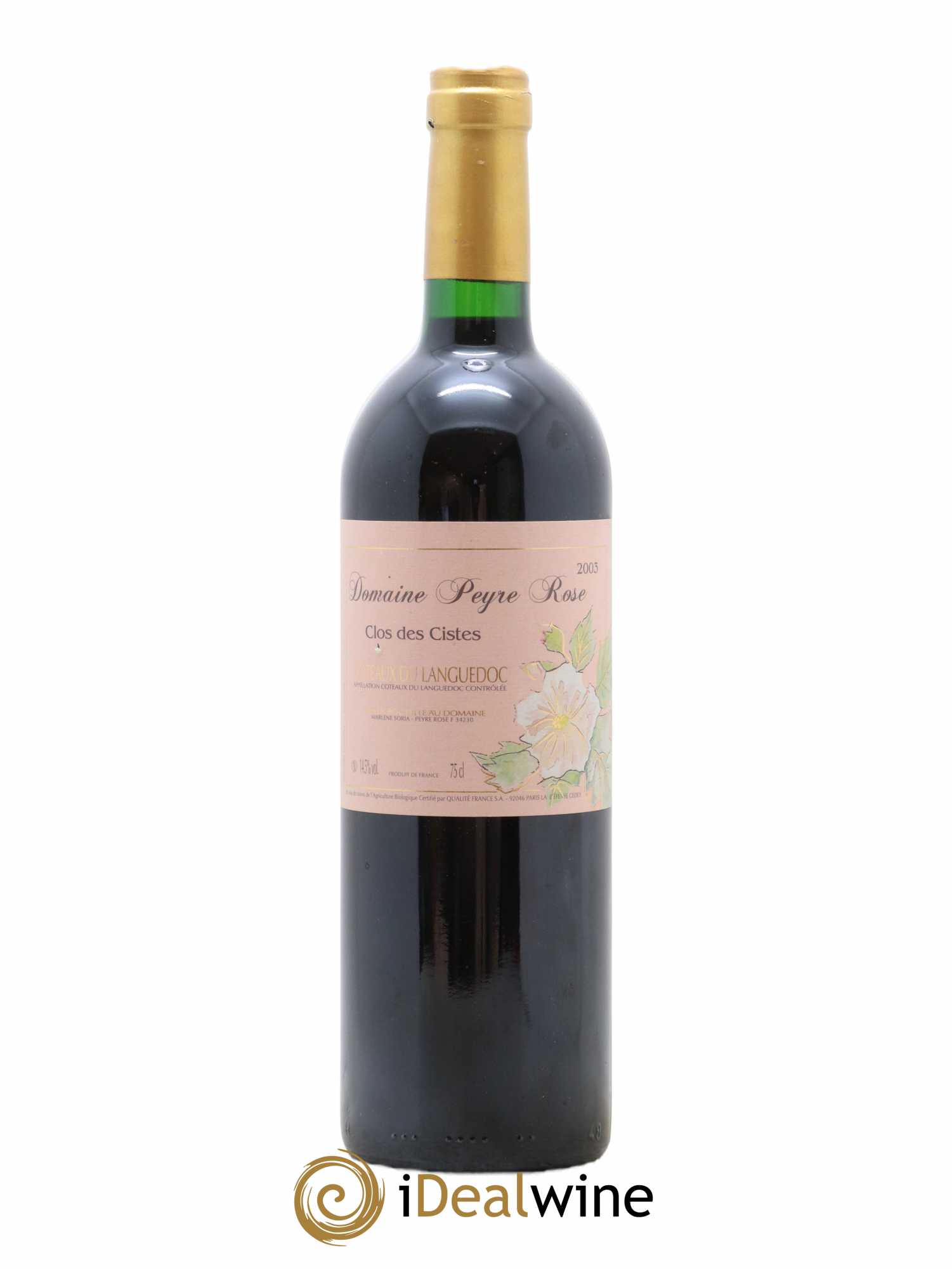 Vin de France (anciennement Coteaux du Languedoc) Domaine Peyre Rose Les Cistes Marlène Soria 2003 - Lot of 1 bottle - 0