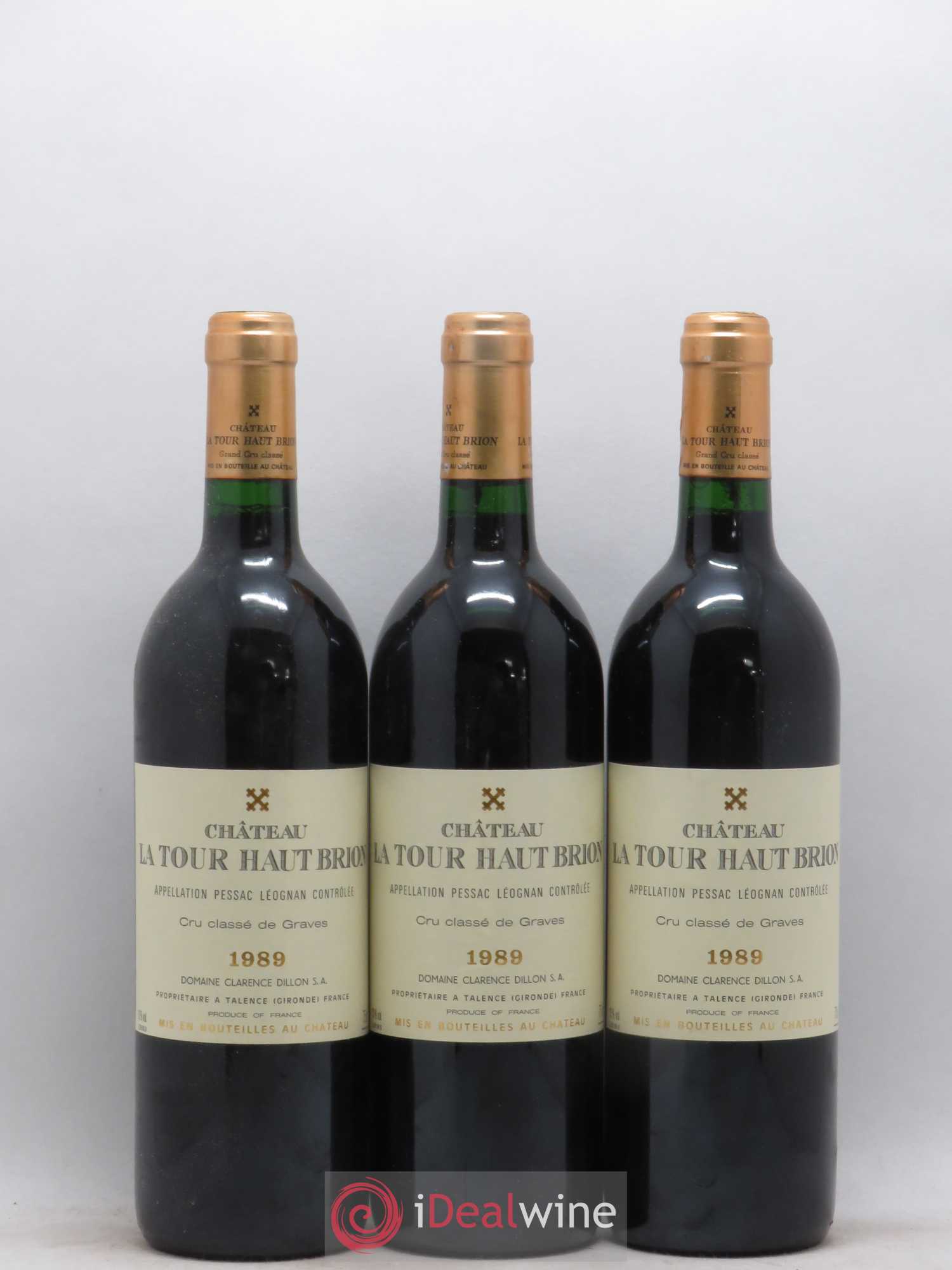 Château la Tour Haut-Brion Cru Classé de Graves 1989 - Lot de 6 bouteilles - 1