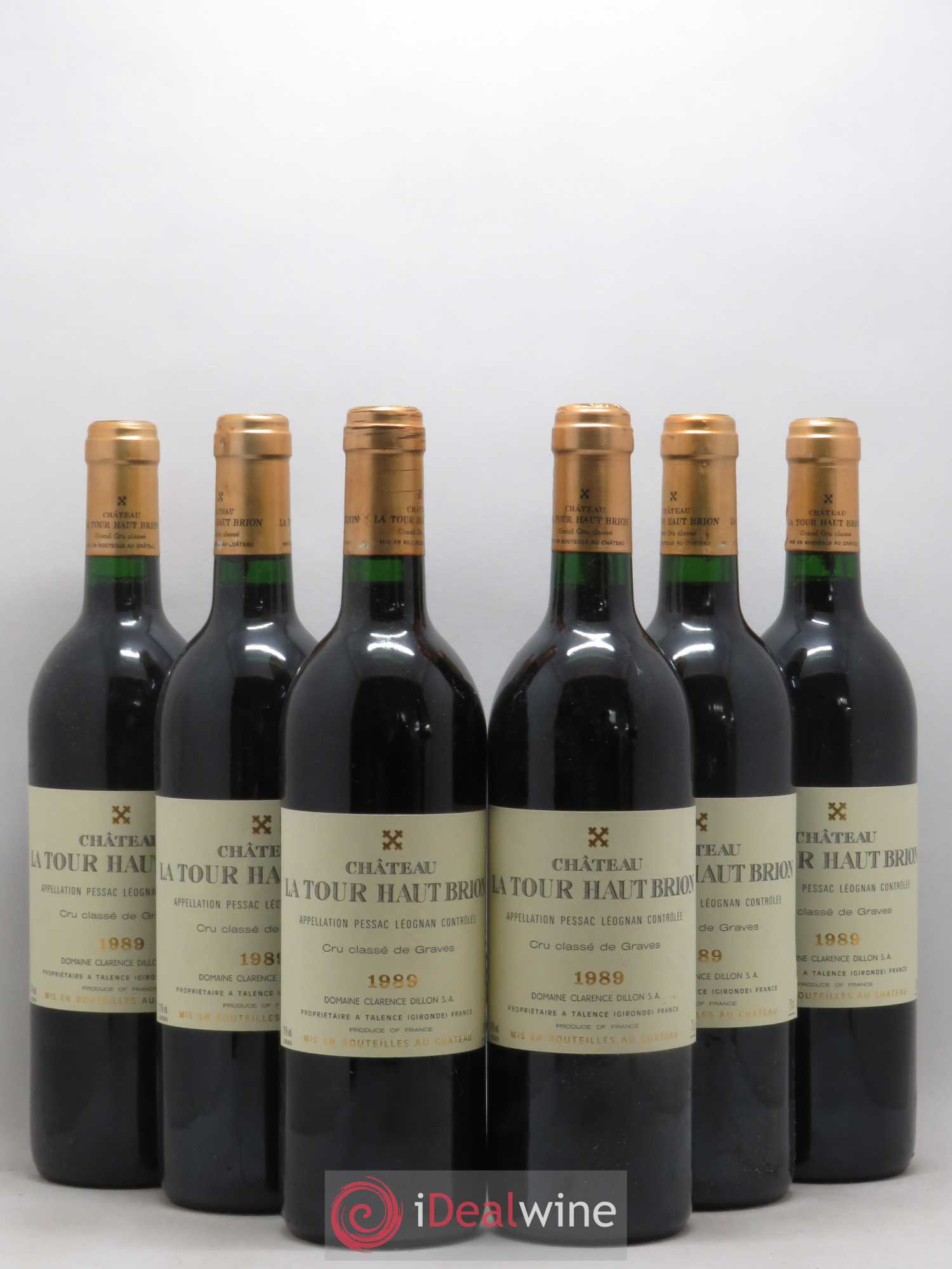 Château la Tour Haut-Brion Cru Classé de Graves 1989 - Lot de 6 bouteilles - 0