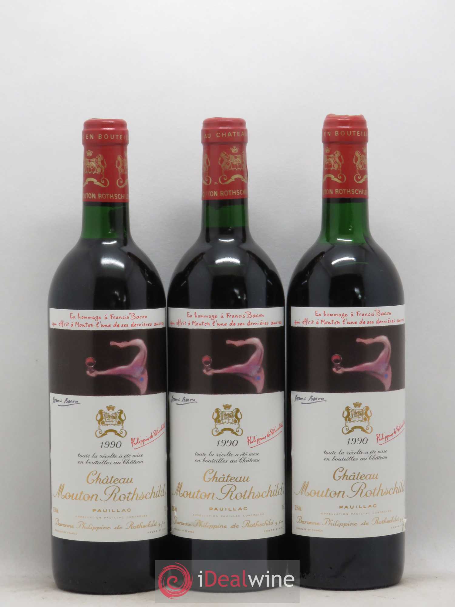 Château Mouton Rothschild 1er Grand Cru Classé 1990 - Lot de 6 bouteilles - 1
