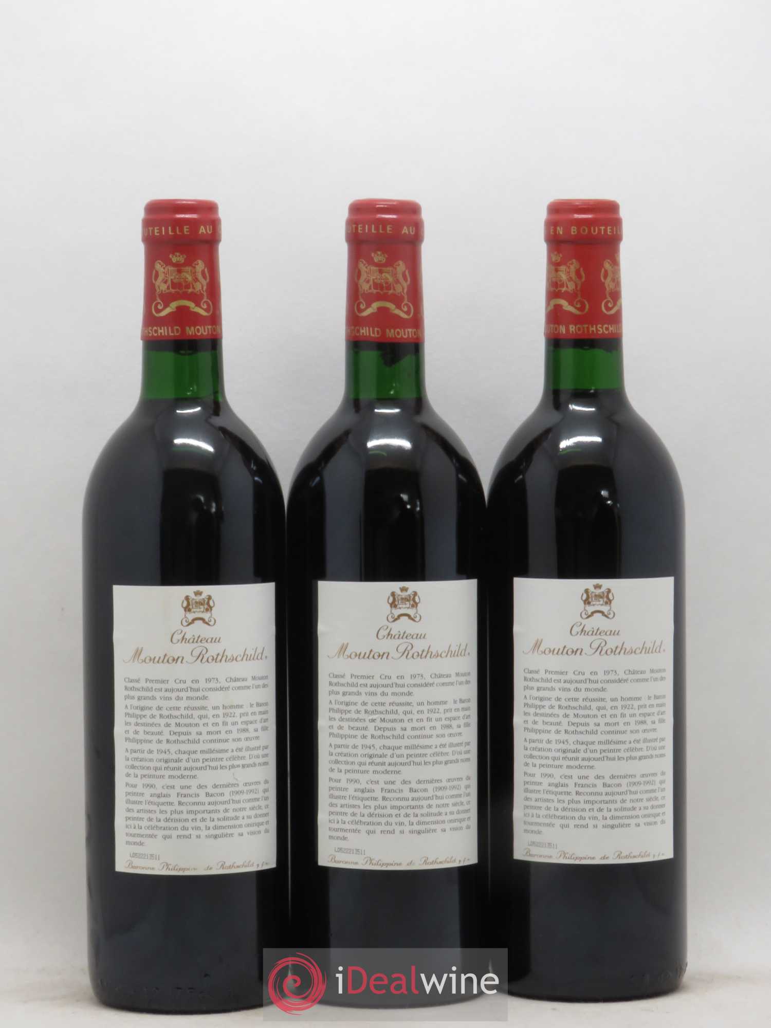 Château Mouton Rothschild 1er Grand Cru Classé 1990 - Lot de 6 bouteilles - 4
