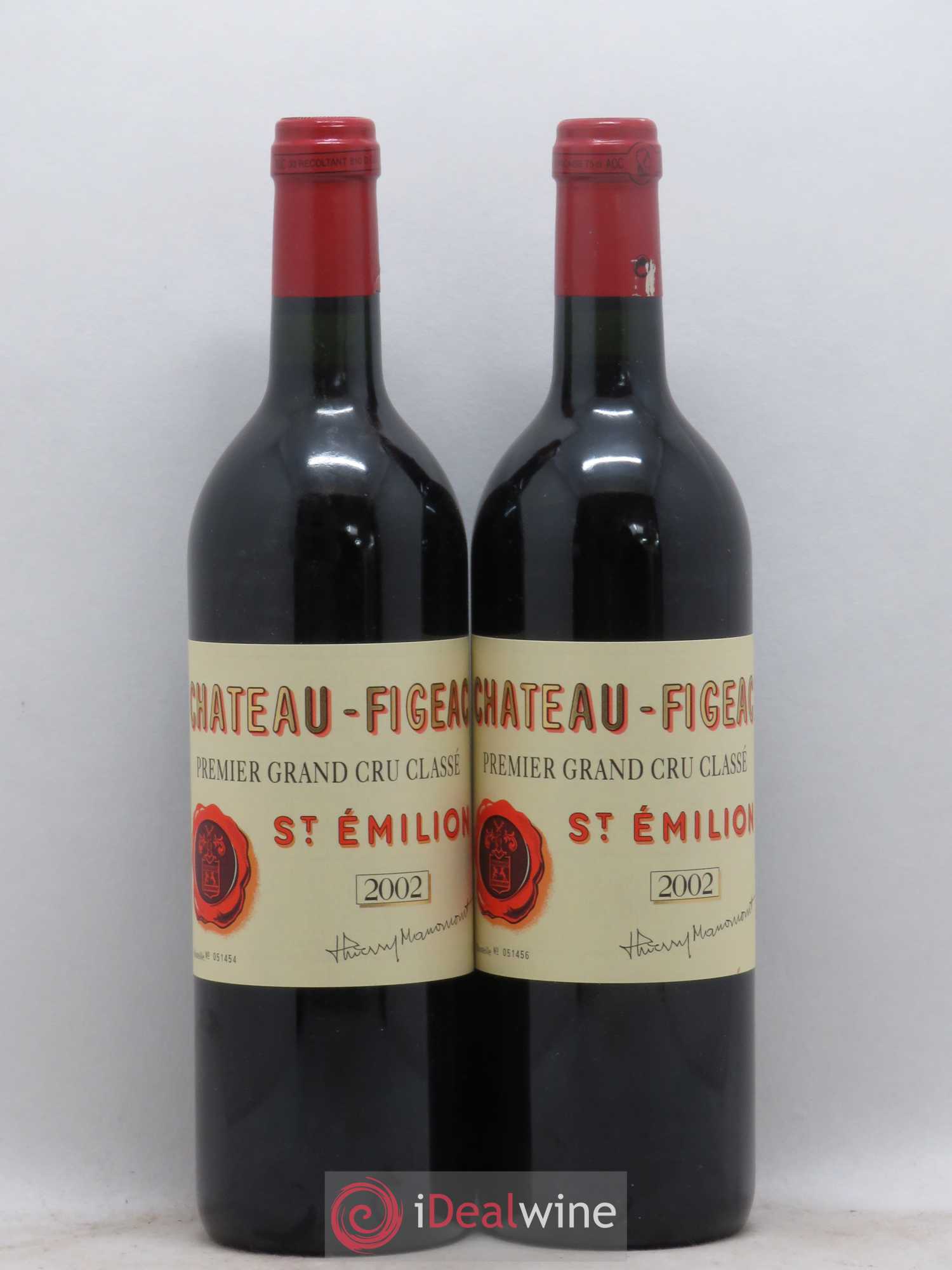 Château Figeac 1er Grand Cru Classé A 2002 - Lot de 2 bouteilles - 0