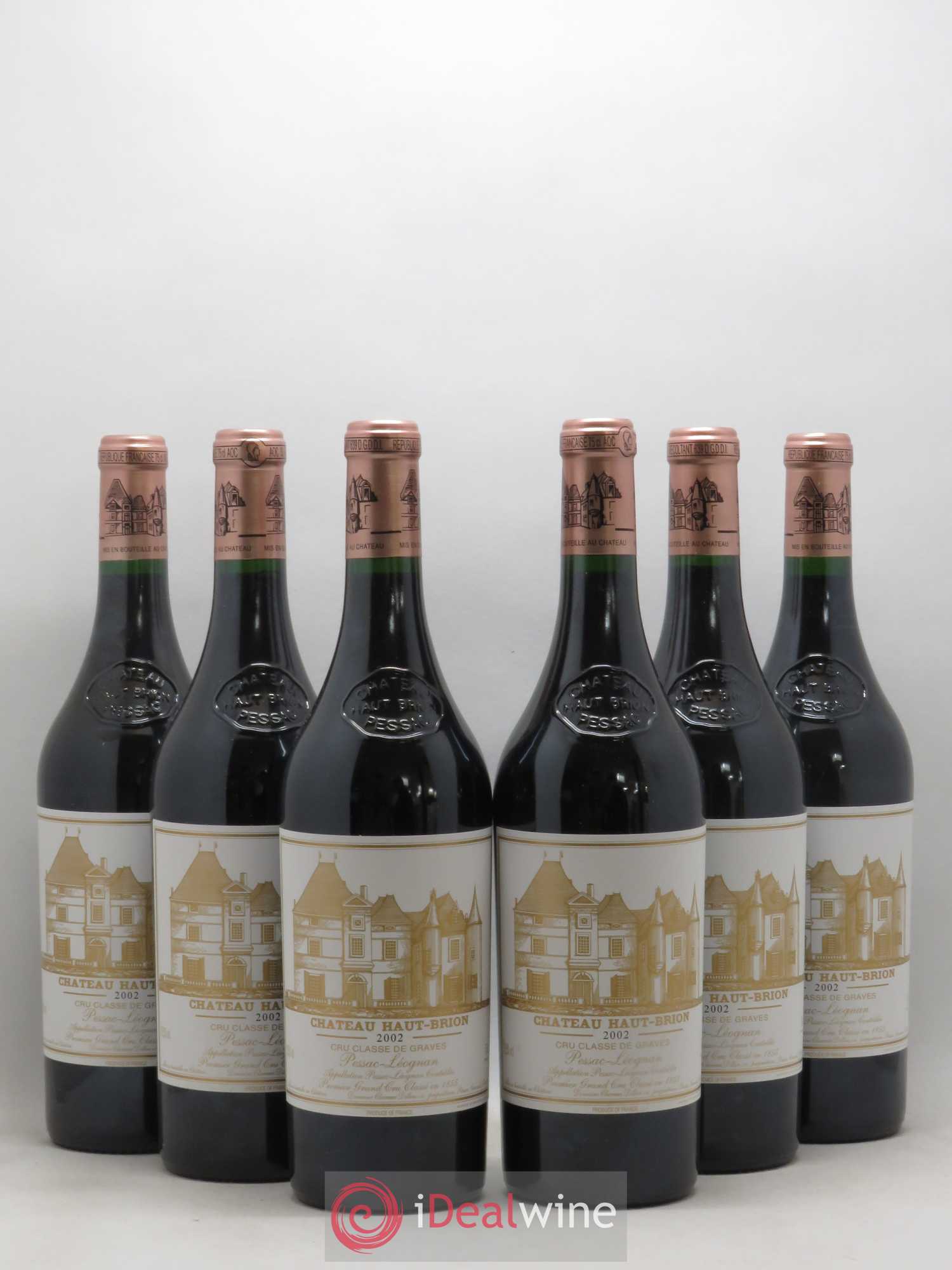 Château Haut Brion 1er Grand Cru Classé 2002 - Lot de 6 bouteilles - 0