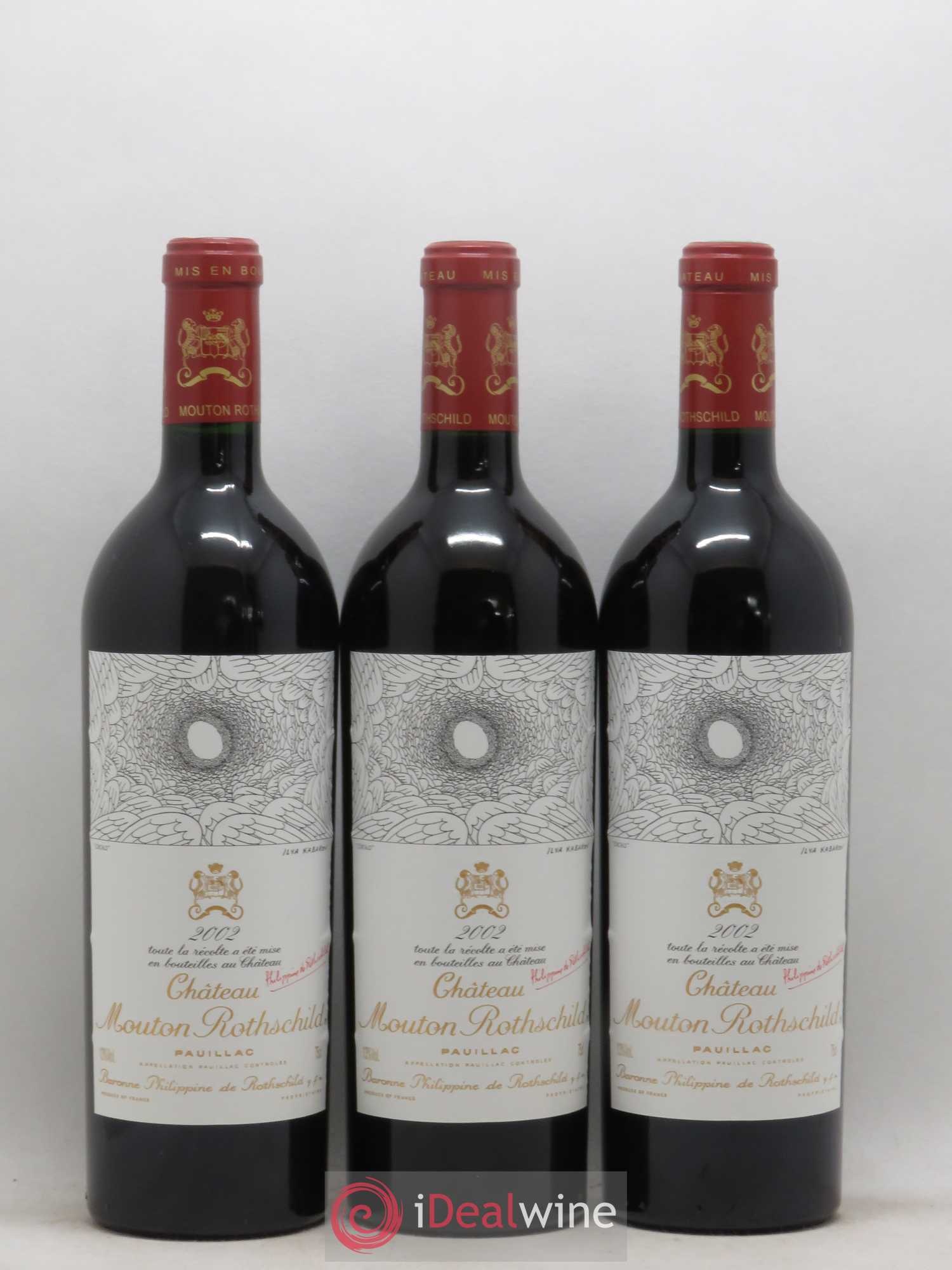 Château Mouton Rothschild 1er Grand Cru Classé 2002 - Lot de 6 bouteilles - 1