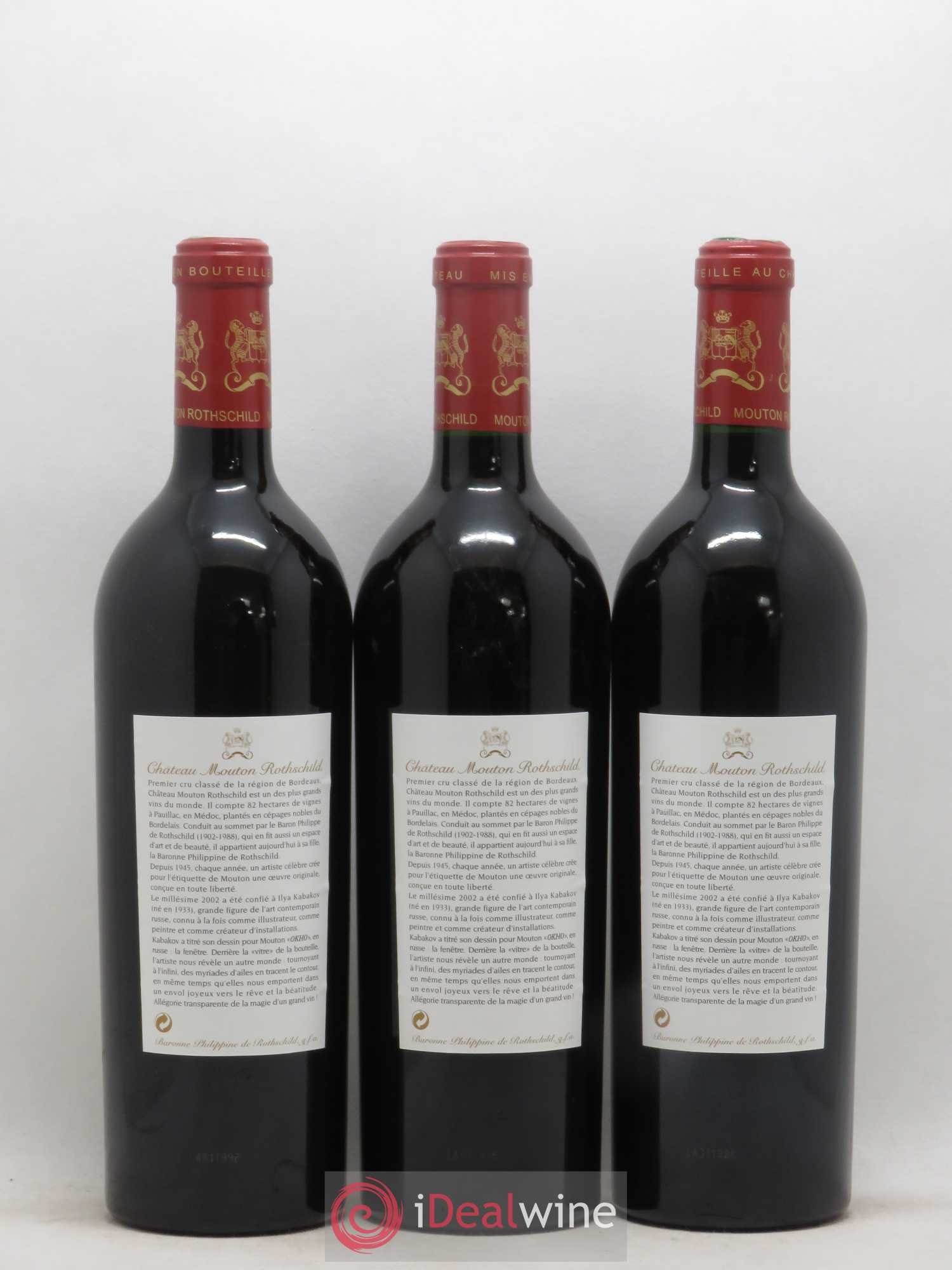 Château Mouton Rothschild 1er Grand Cru Classé 2002 - Lot de 6 bouteilles - 4