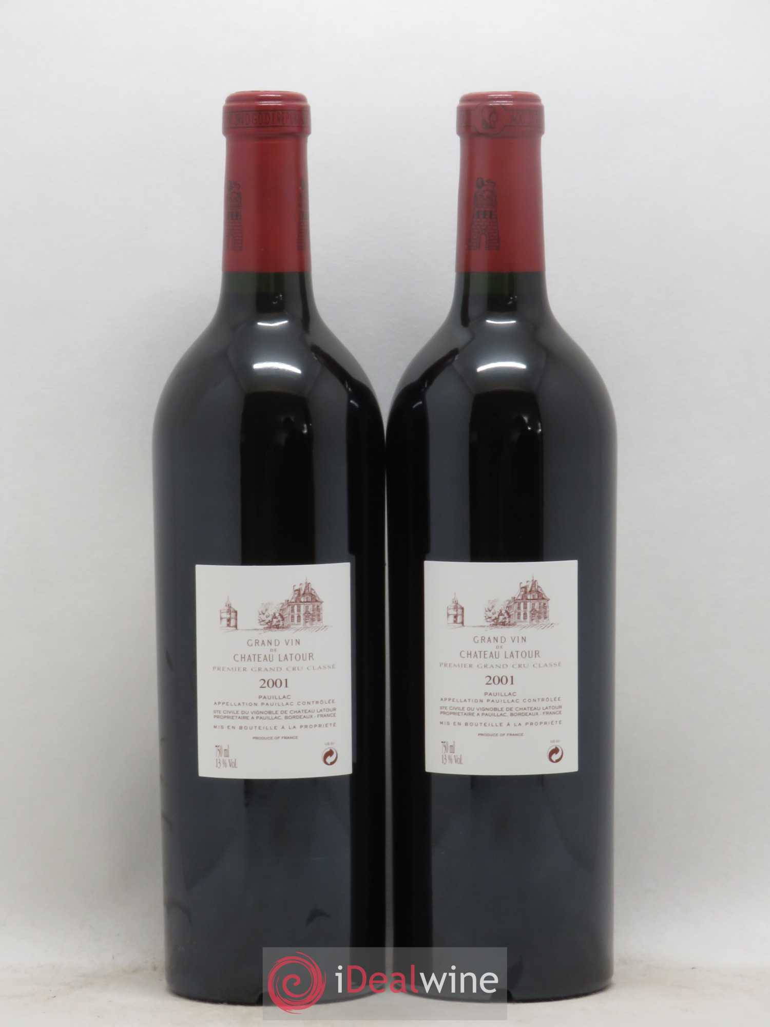 Château Latour 1er Grand Cru Classé 2001 - Lot de 2 bouteilles - 1