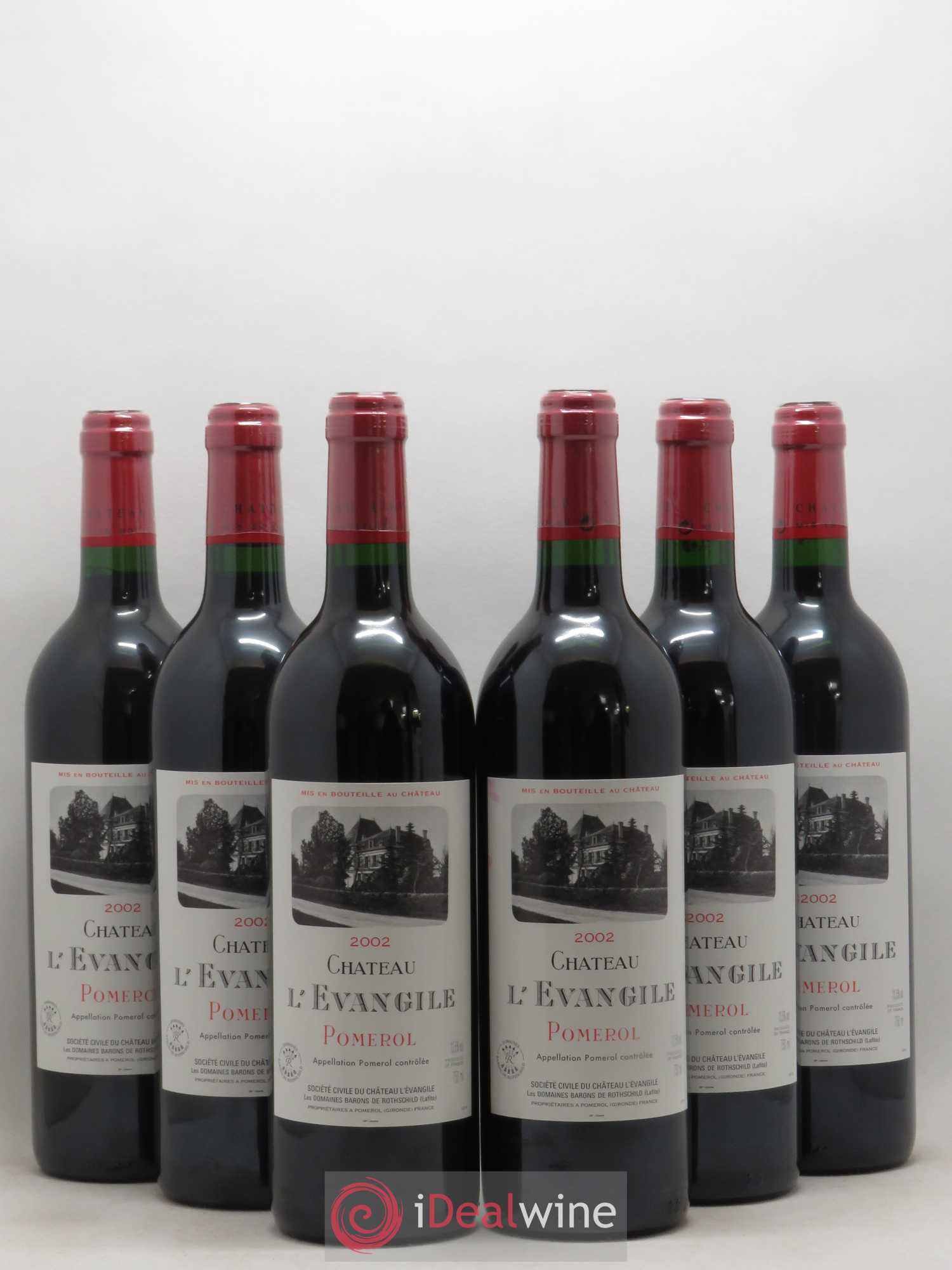 Château l' Évangile 2002 - Lot de 6 bouteilles - 0