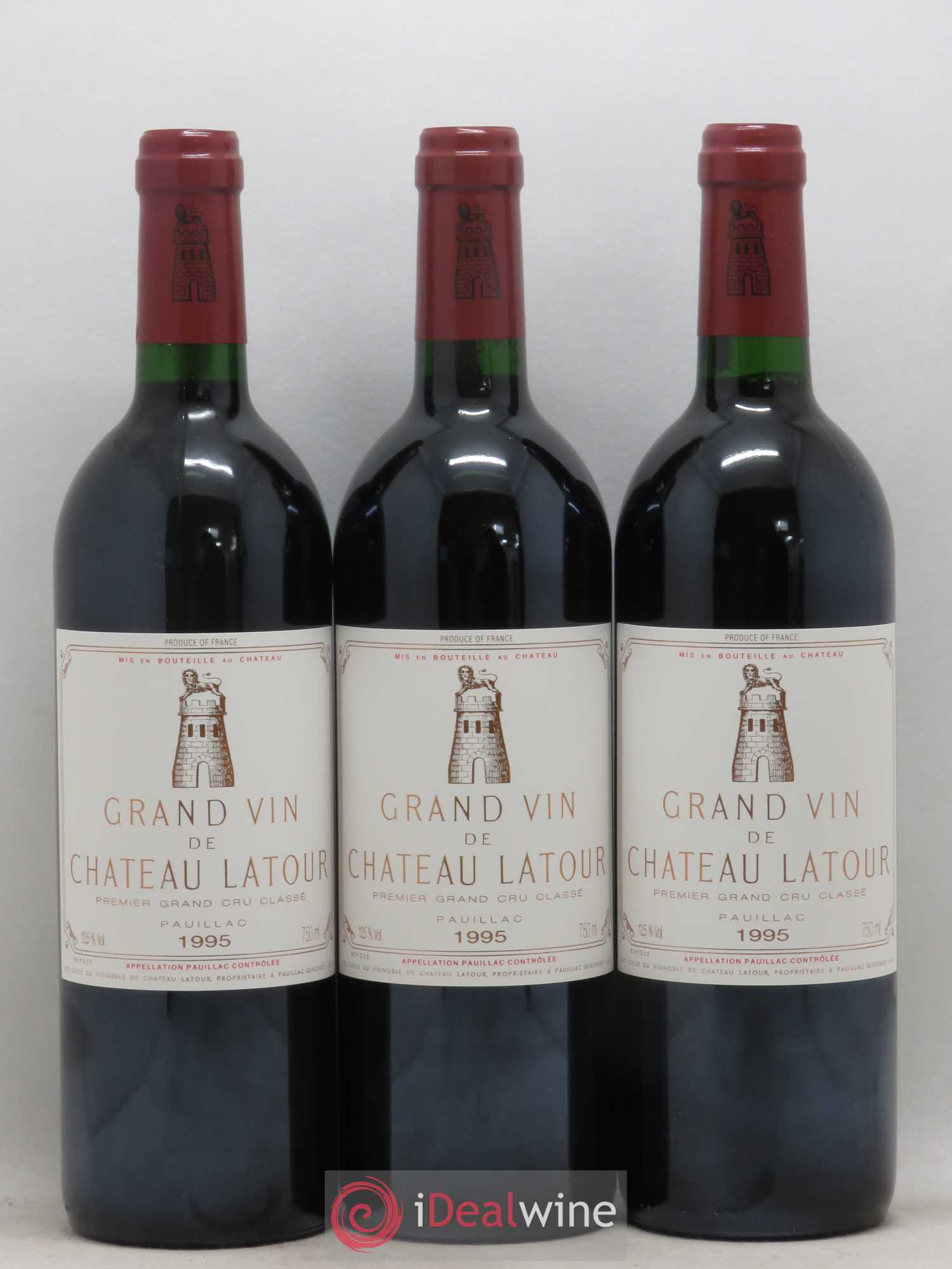 Château Latour 1er Grand Cru Classé 1995 - Lot de 3 bouteilles - 0
