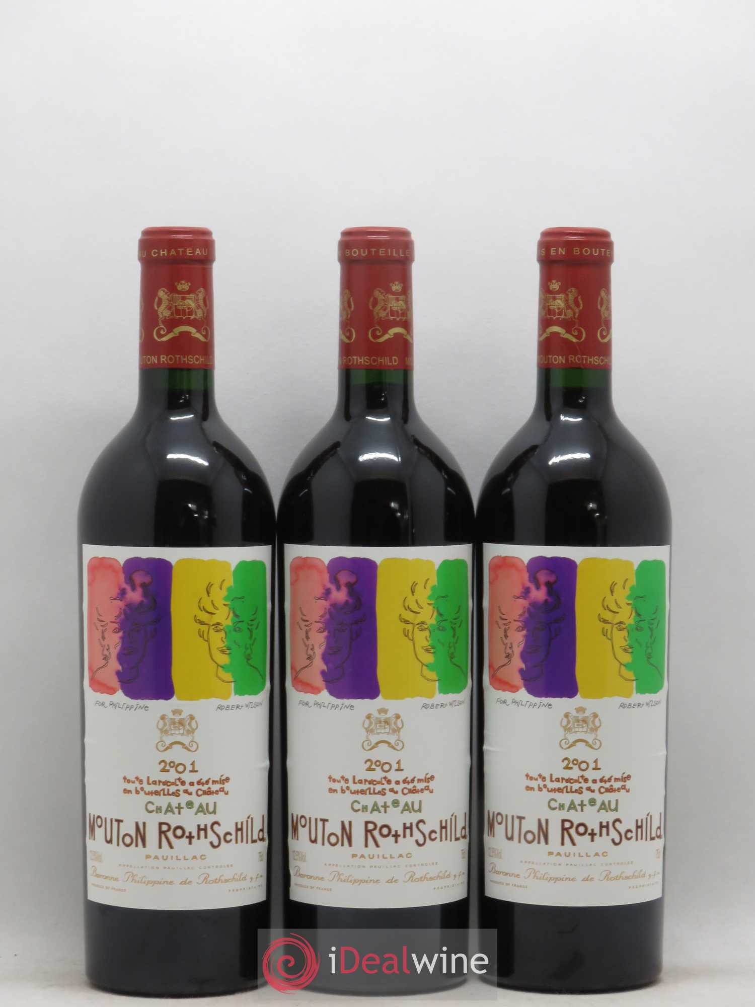 Château Mouton Rothschild 1er Grand Cru Classé 2001 - Lot de 6 bouteilles - 1