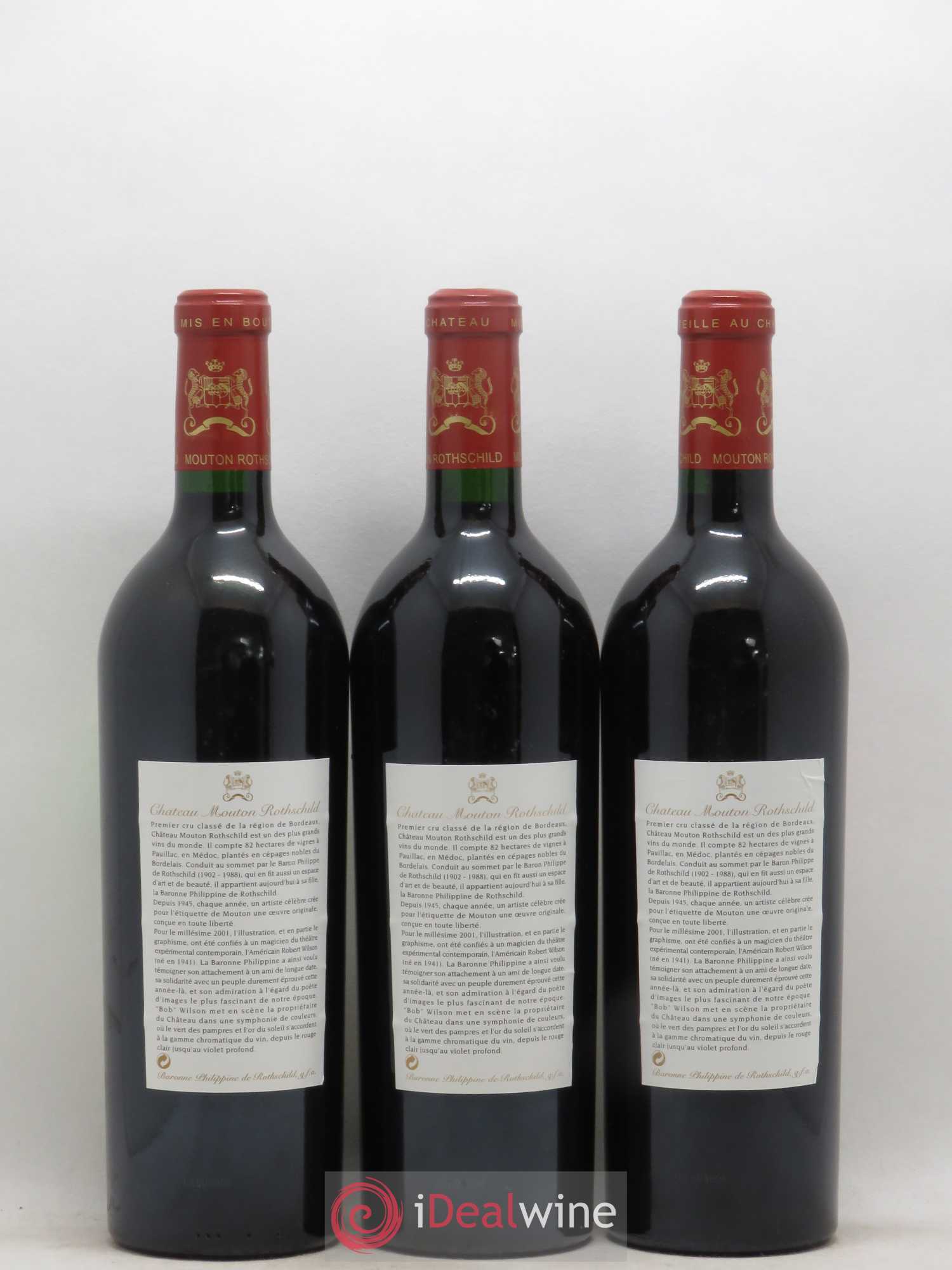 Château Mouton Rothschild 1er Grand Cru Classé 2001 - Lot de 6 bouteilles - 4