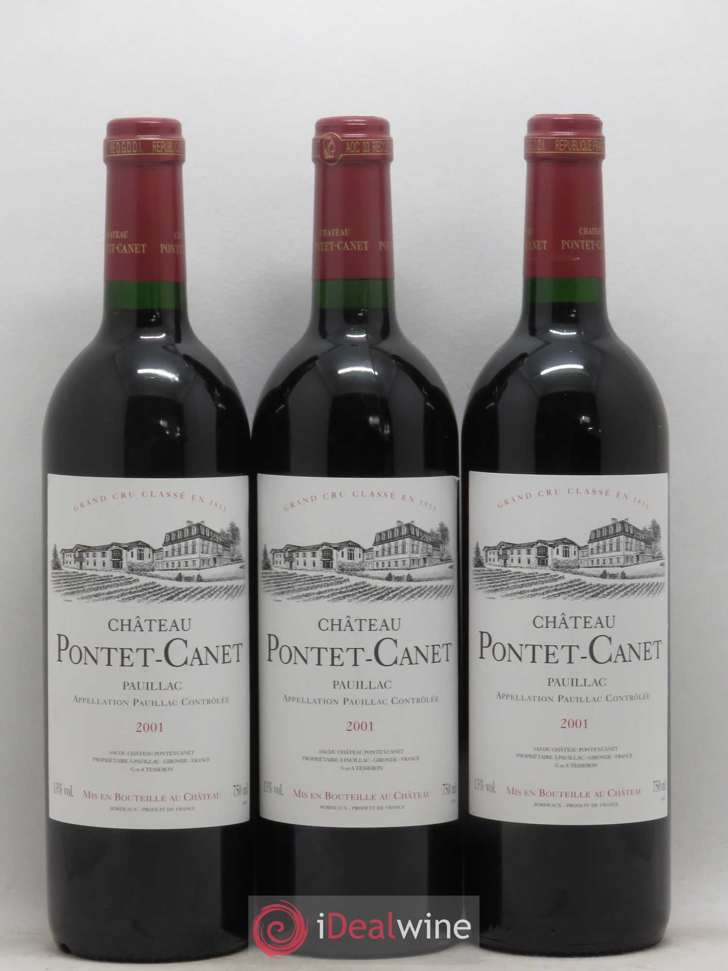 Château Pontet Canet 5ème Grand Cru Classé 2001 - Lot de 12 bouteilles - 2